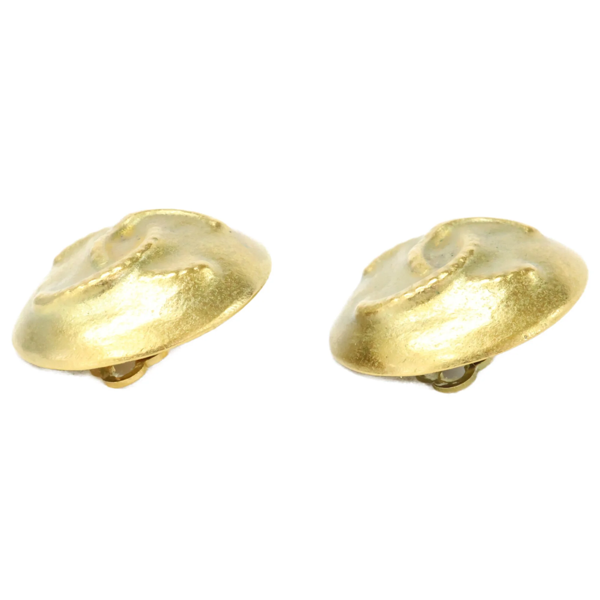 CC Logo Clip-On Earrings Gold-Tone Metal Gold-Tone Metal - Image 5
