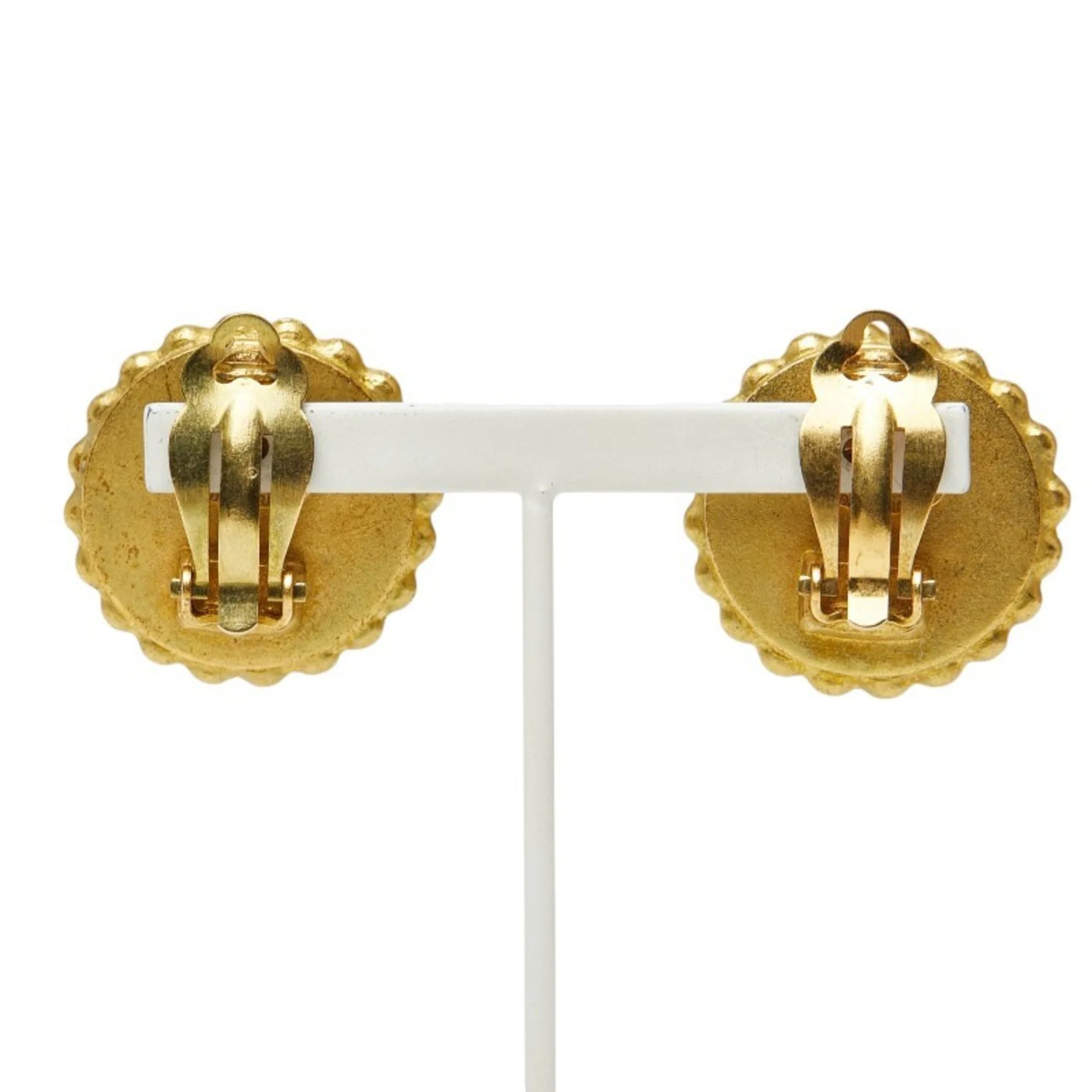 CC Logo Clip-On Earrings Gold-Tone Metal Gold-Tone Metal - Image 3