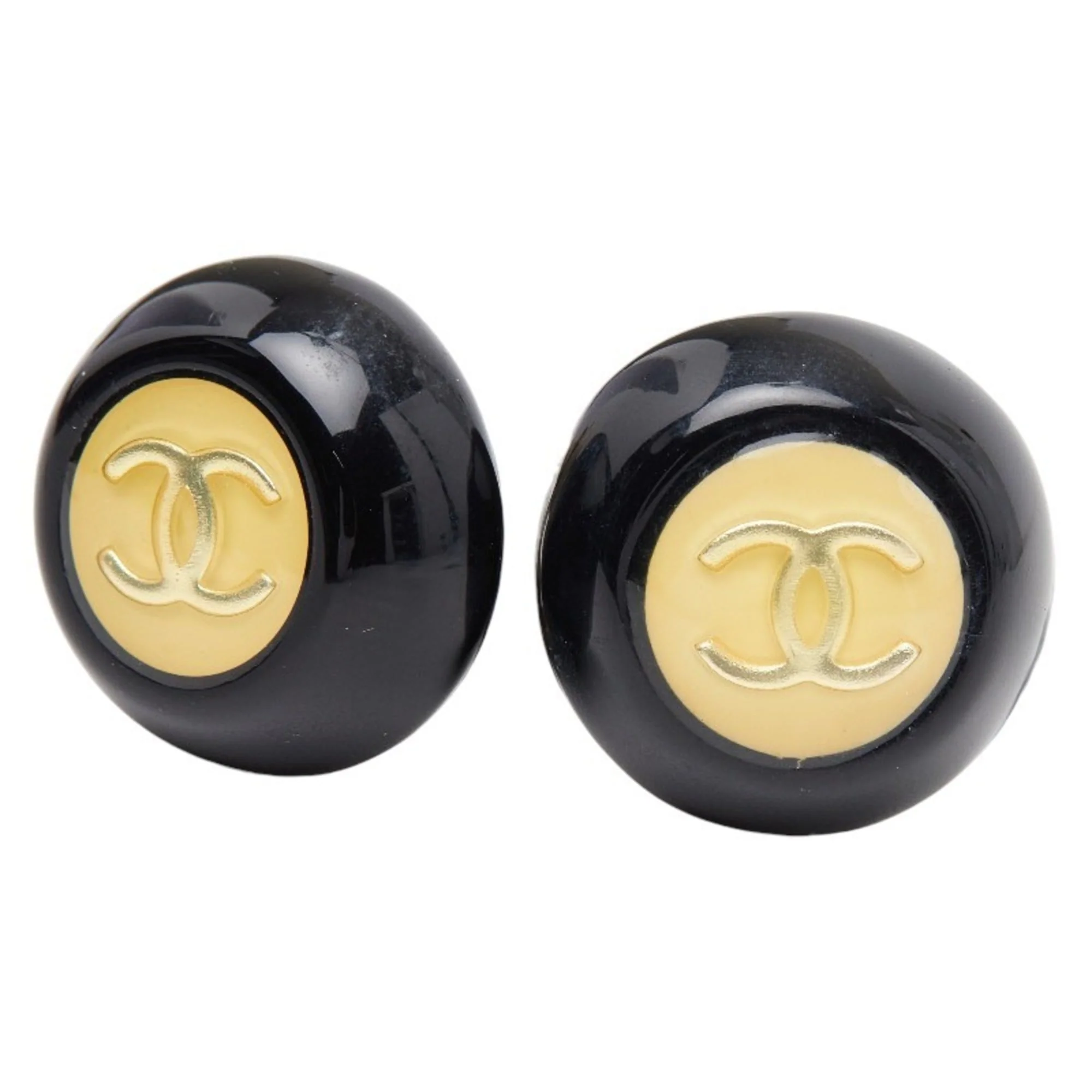 CC Logo Clip-On Earrings Gold-Tone Metal Gold-Tone Metal