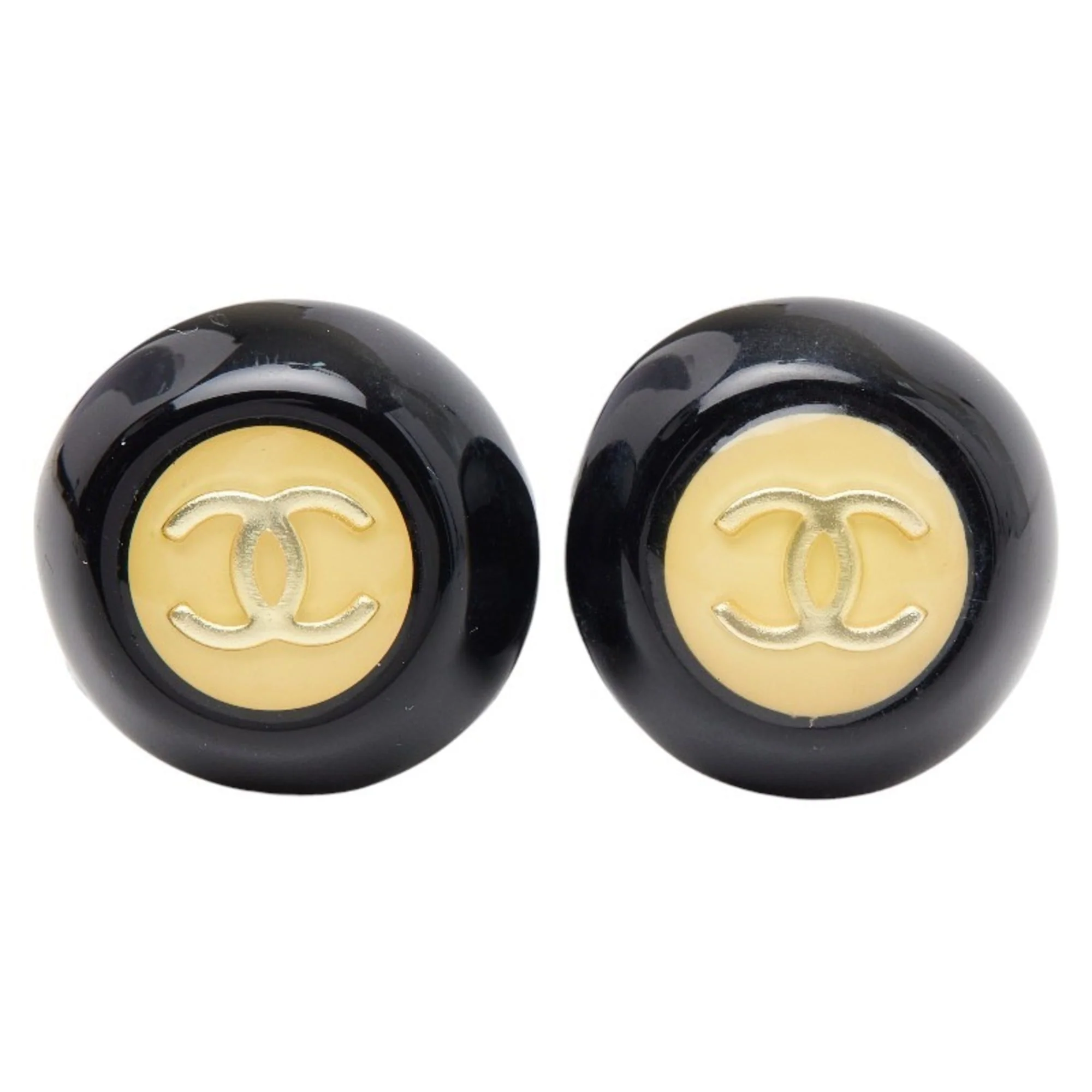 CC Logo Clip-On Earrings Gold-Tone Metal Gold-Tone Metal - Image 2
