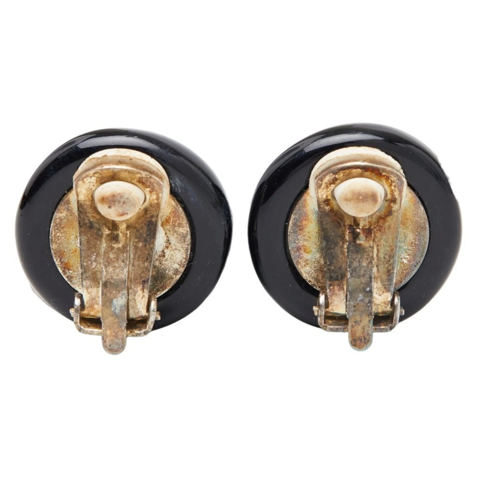 CC Logo Clip-On Earrings Gold-Tone Metal Gold-Tone Metal - Image 3