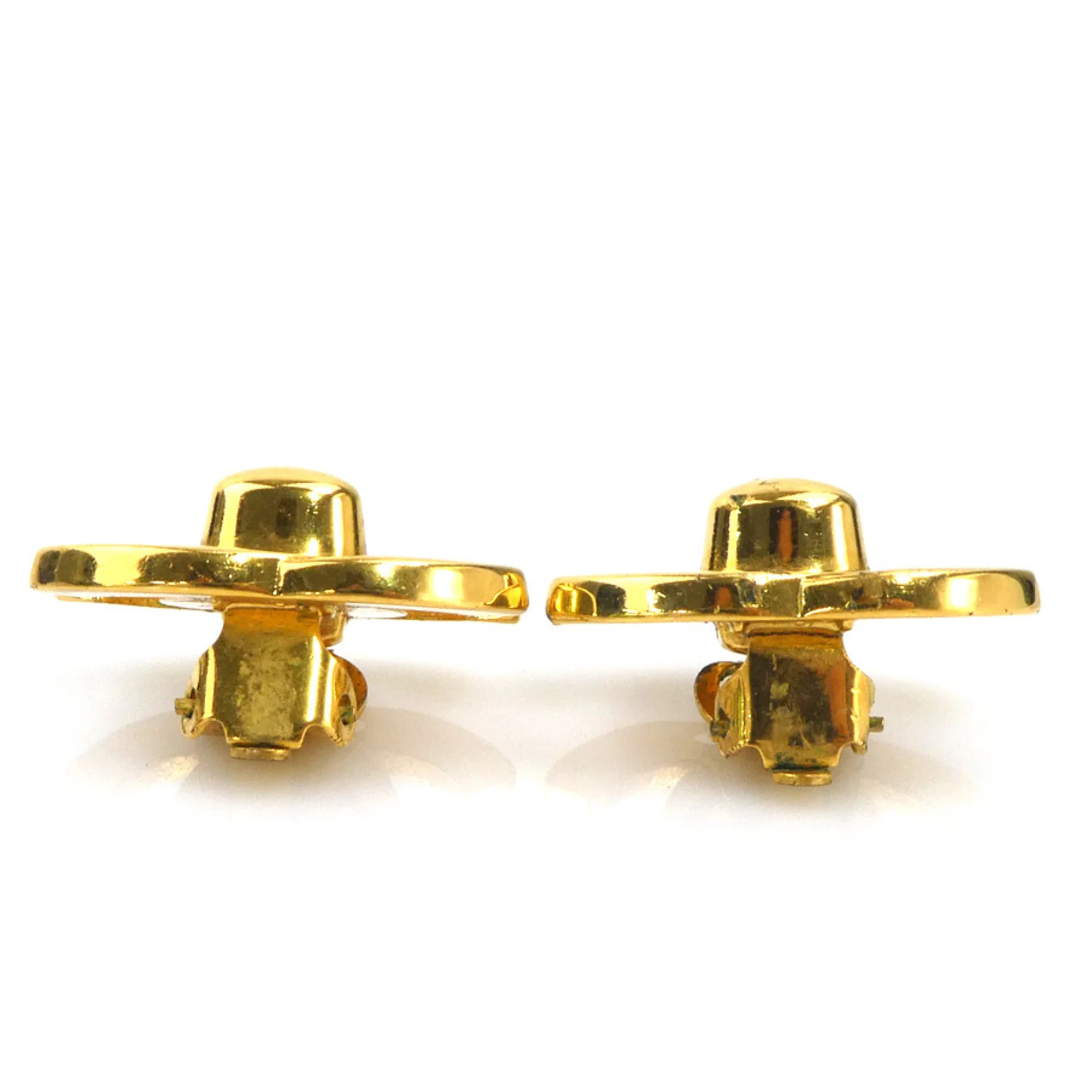 CC Logo Clip-On Earrings Gold-Tone Metal Gold-Tone Metal - Image 5