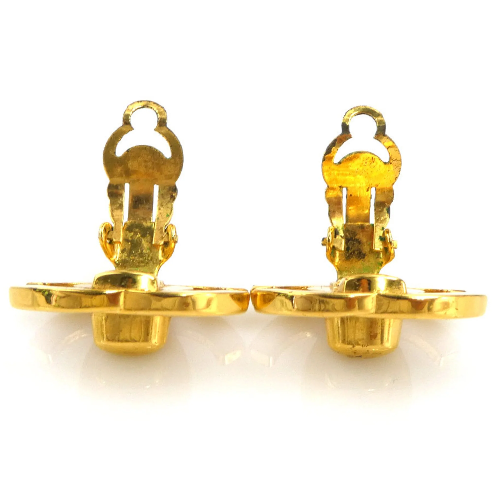 CC Logo Clip-On Earrings Gold-Tone Metal Gold-Tone Metal - Image 6