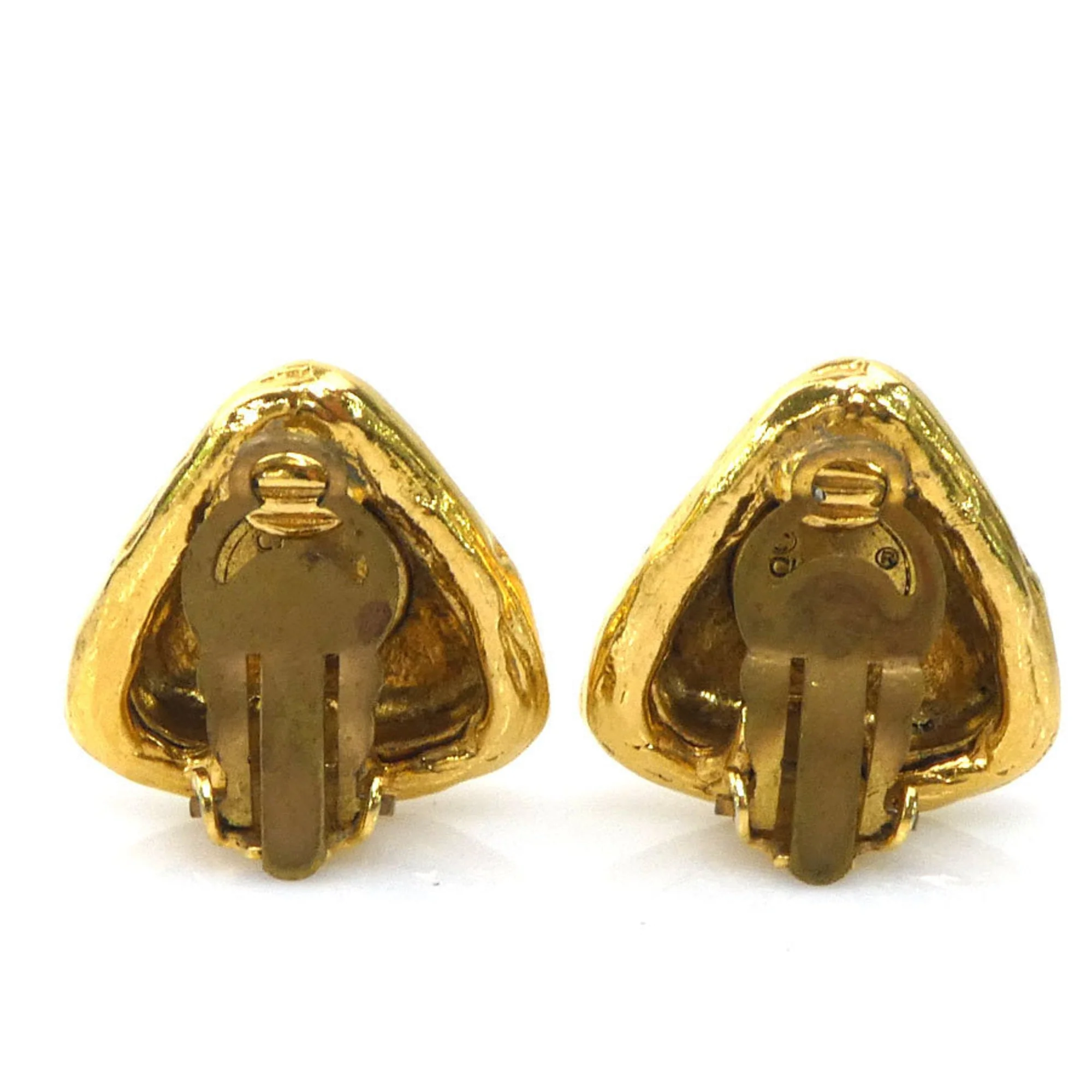 CC Logo Clip-On Earrings Gold-Tone Metal Gold-Tone Metal - Image 3