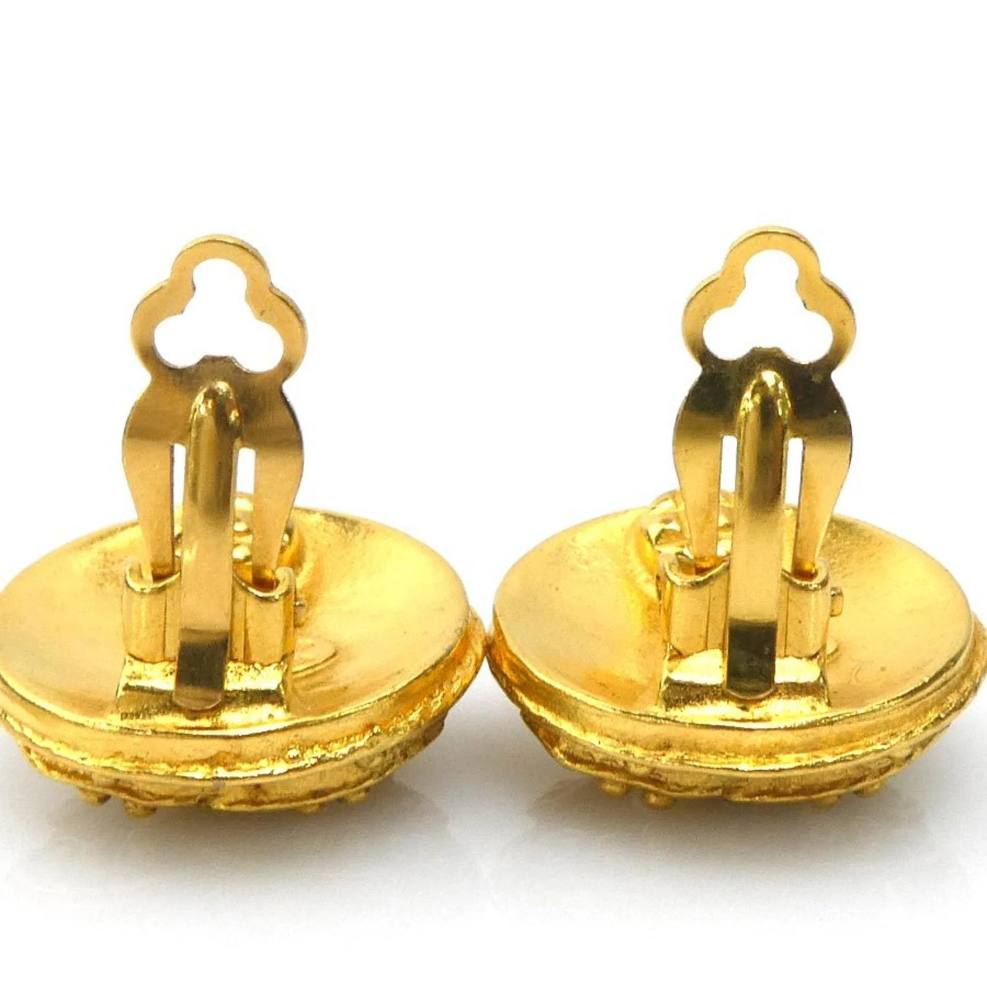 CC Logo Clip-On Earrings Gold-Tone Metal Gold-Tone Metal - Image 4