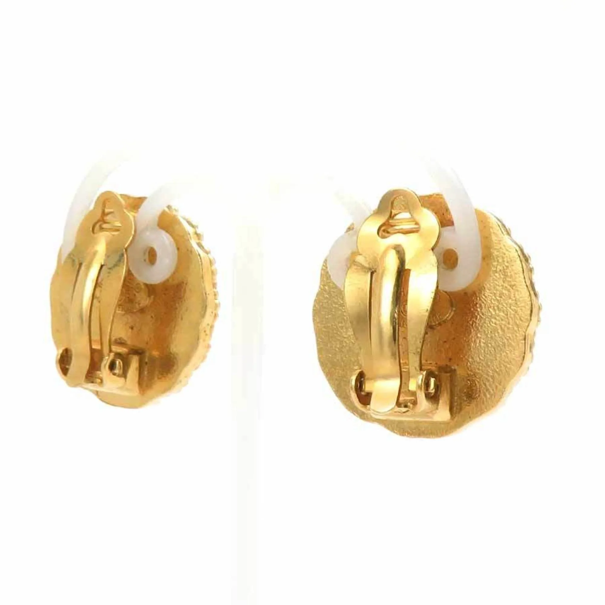 CC Logo Clip-On Earrings Gold-Tone Metal Gold-Tone Metal - Image 2