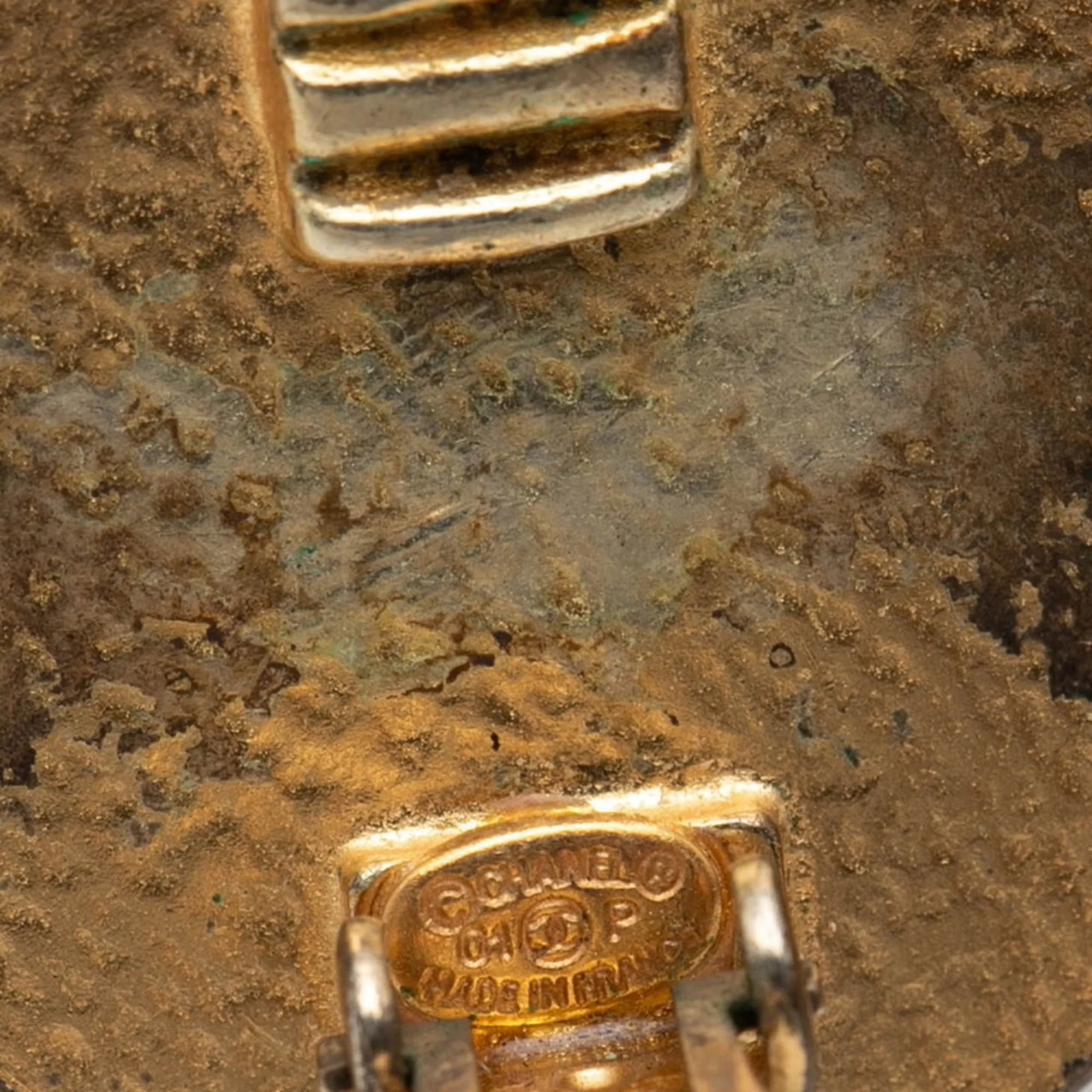 CC Logo Clip-On Earrings Gold-Tone Metal Gold-Tone Metal - Image 3