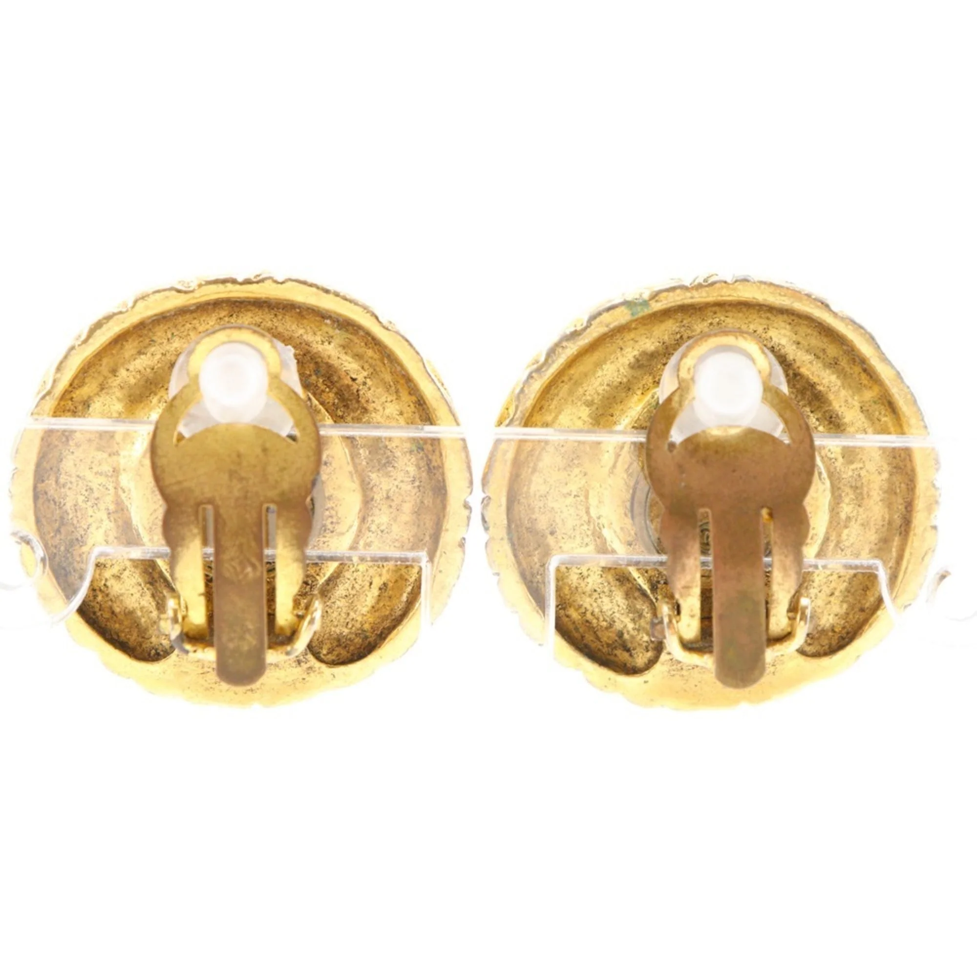CC Logo Clip-On Earrings Gold-Tone Metal Gold-Tone Metal - Image 3
