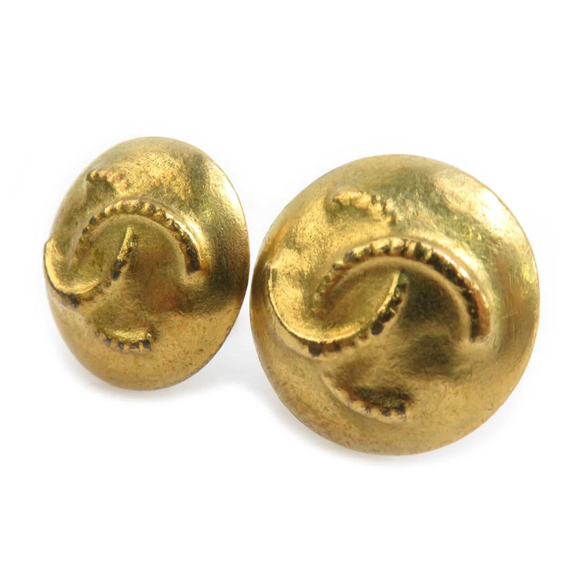 CC Logo Clip-On Earrings Gold-Tone Metal Gold-Tone Metal - Image 2