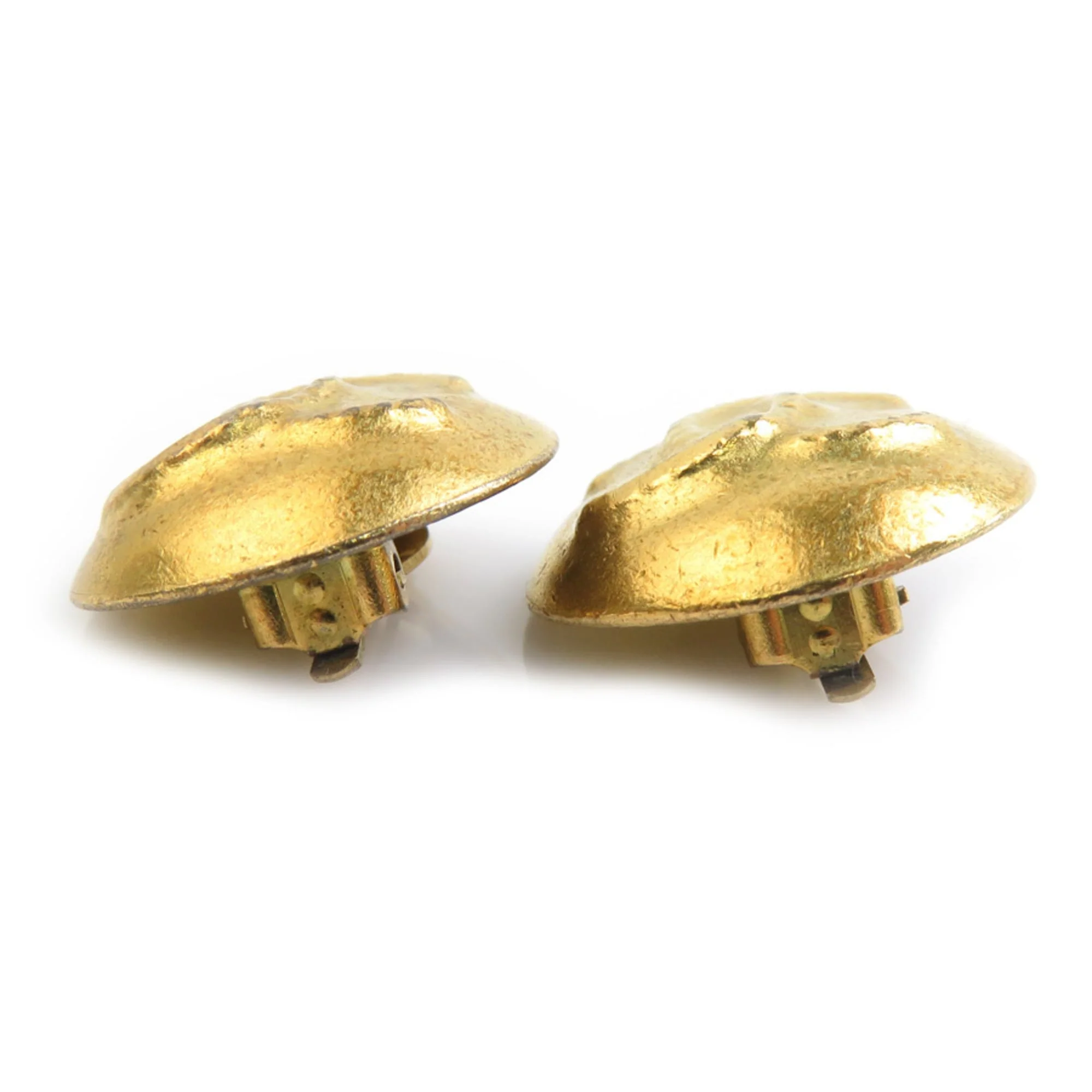CC Logo Clip-On Earrings Gold-Tone Metal Gold-Tone Metal - Image 4