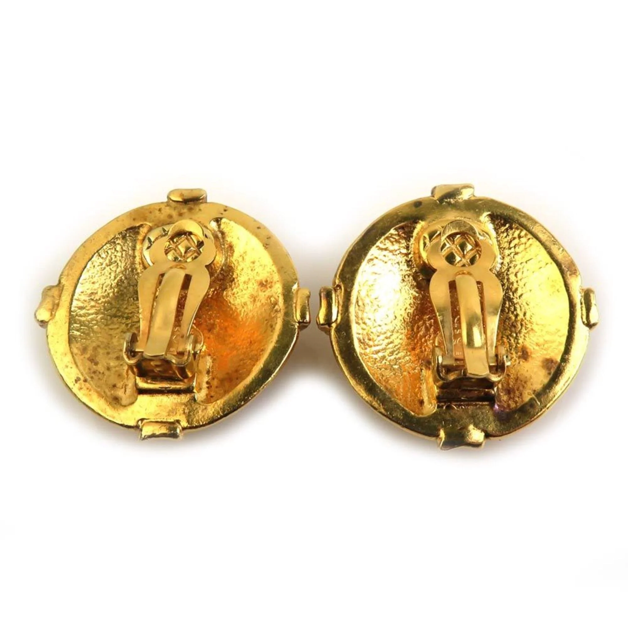 CC Logo Clip-On Earrings Gold-Tone Metal Gold-Tone Metal - Image 5