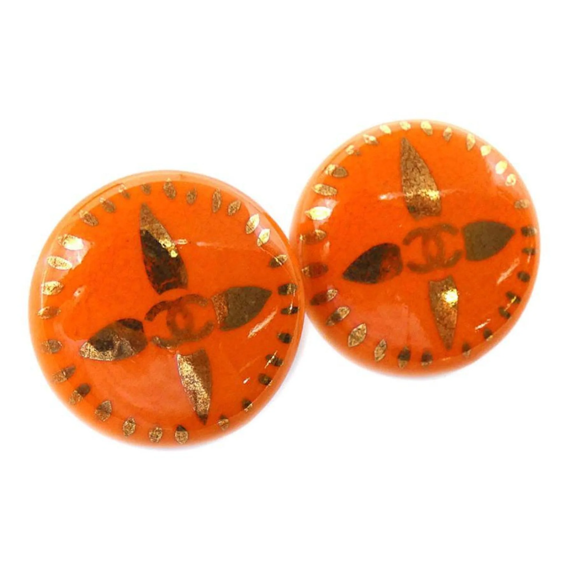 CC Logo Clip-On Earrings Gold-Tone Metal Gold-Tone Metal - Image 2