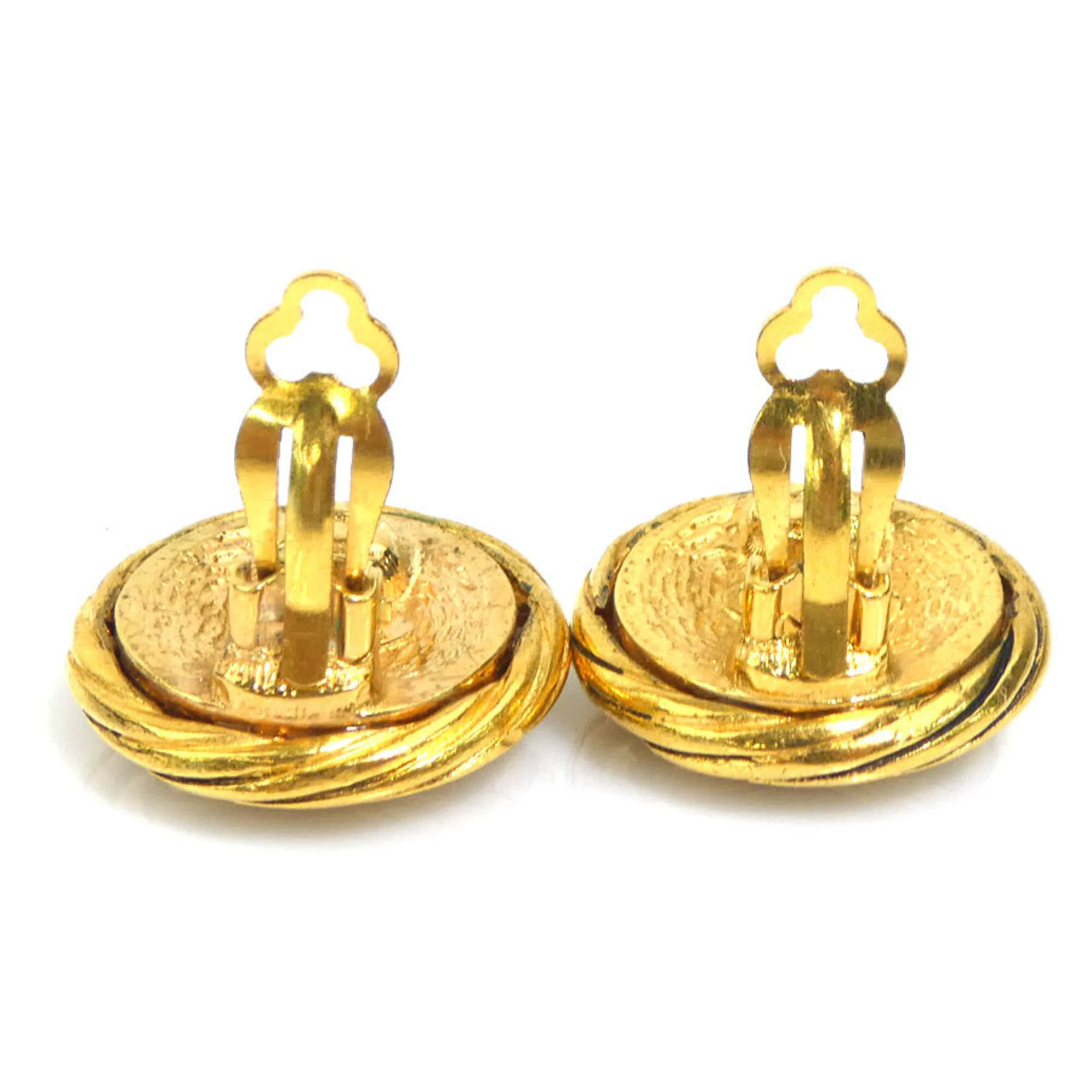 CC Logo Clip-On Earrings Gold-Tone Metal Gold-Tone Metal - Image 5