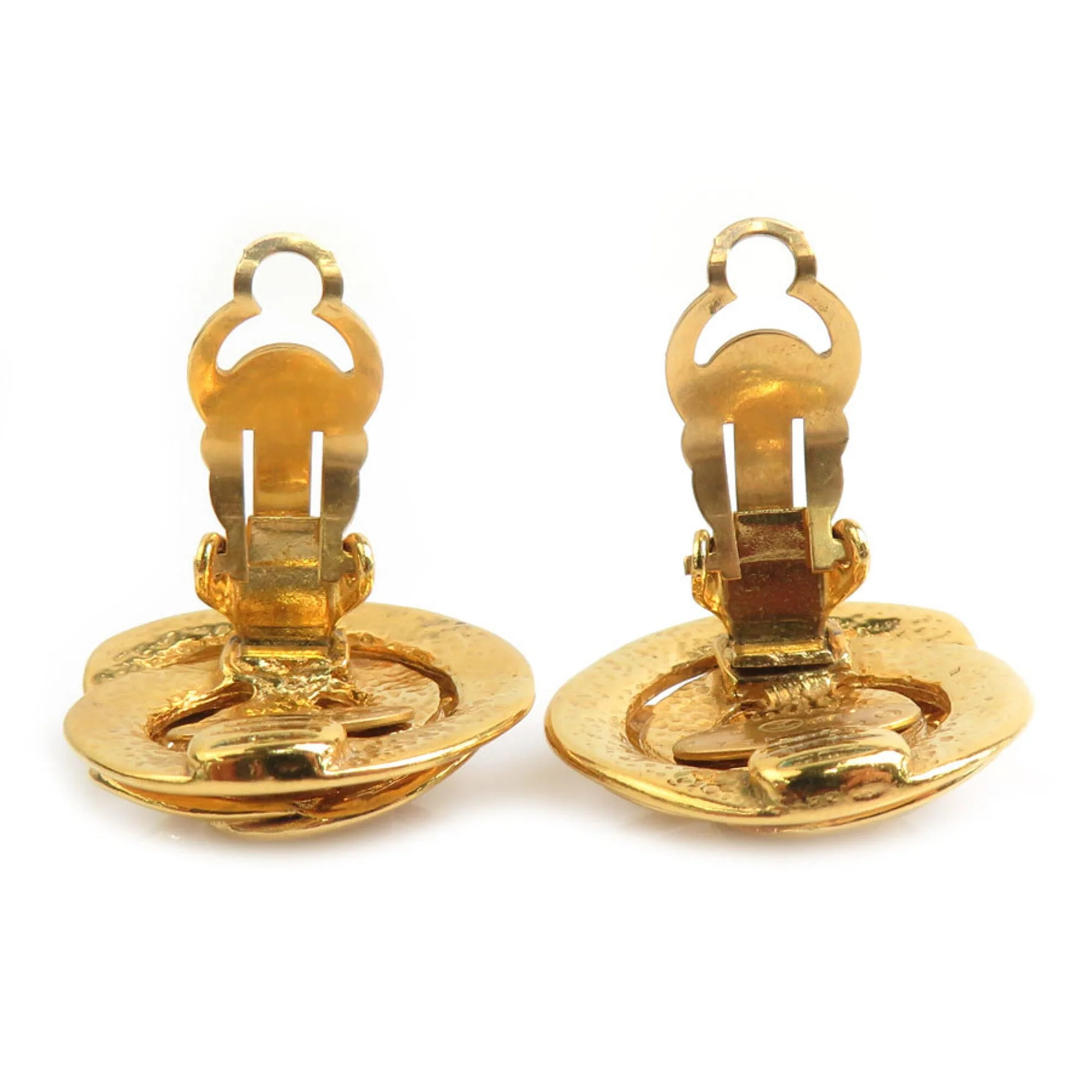 CC Logo Clip-On Earrings Gold-Tone Metal Gold-Tone Metal - Image 6