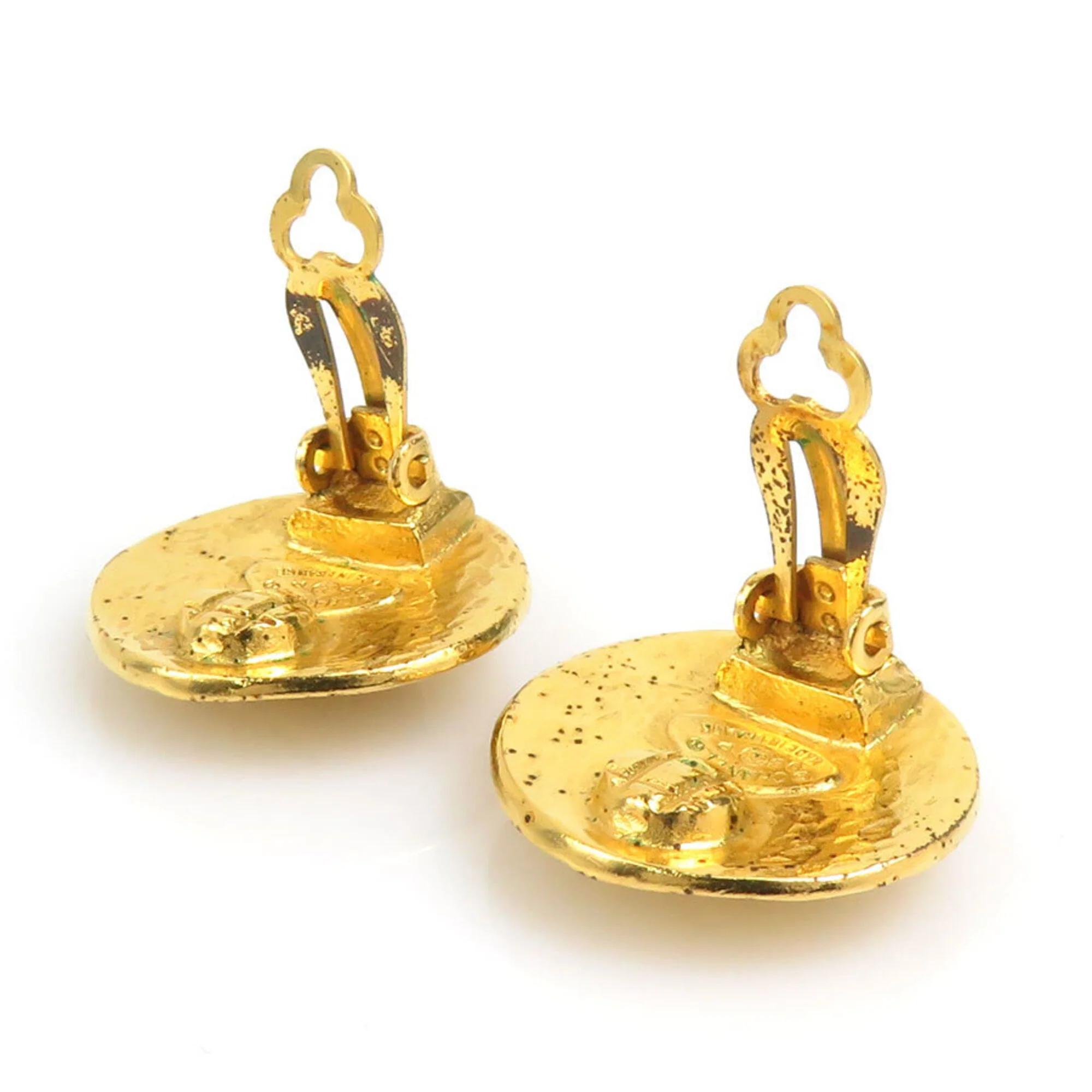 CC Logo Clip-On Earrings Gold-Tone Metal Gold-Tone Metal - Image 8