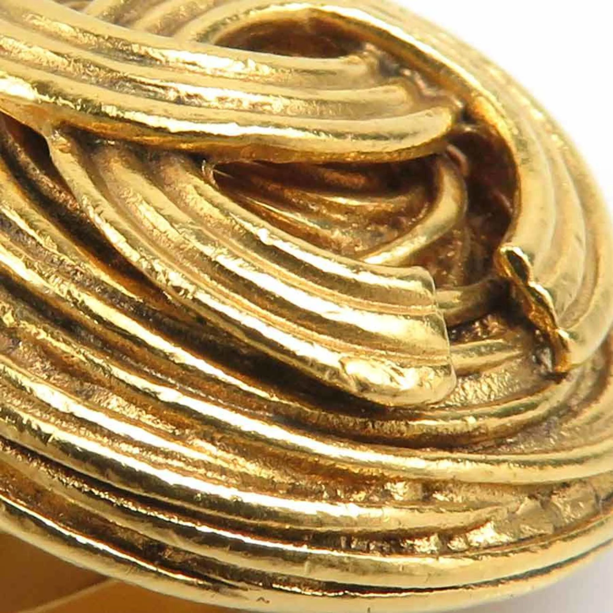 CC Logo Clip-On Earrings Gold-Tone Metal Gold-Tone Metal - Image 9