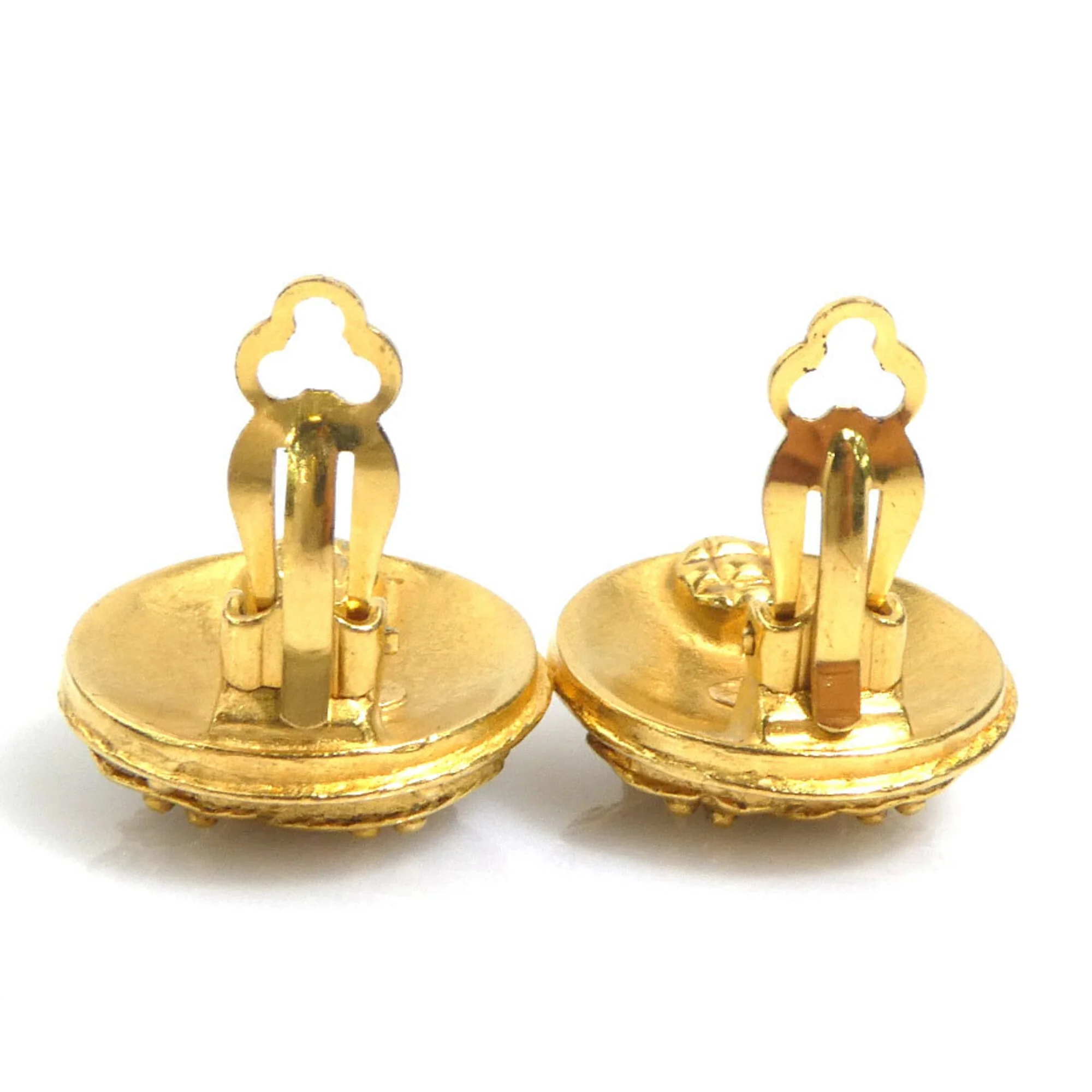 CC Logo Clip-On Earrings Gold-Tone Metal Gold-Tone Metal - Image 5