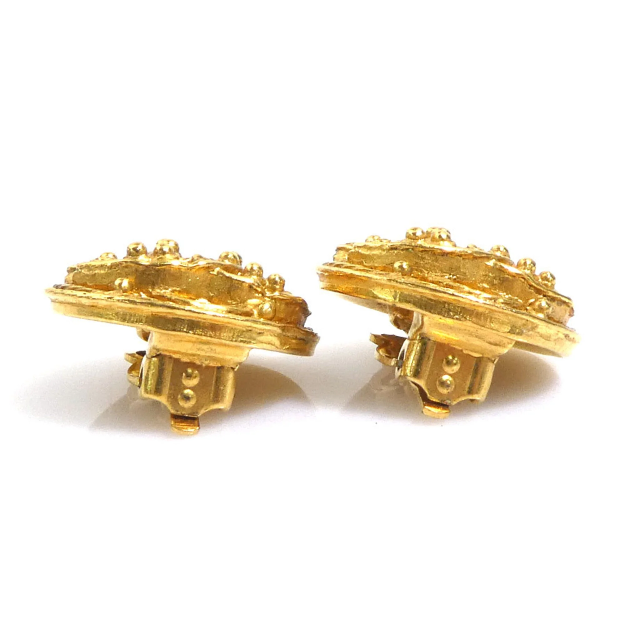 CC Logo Clip-On Earrings Gold-Tone Metal Gold-Tone Metal - Image 7