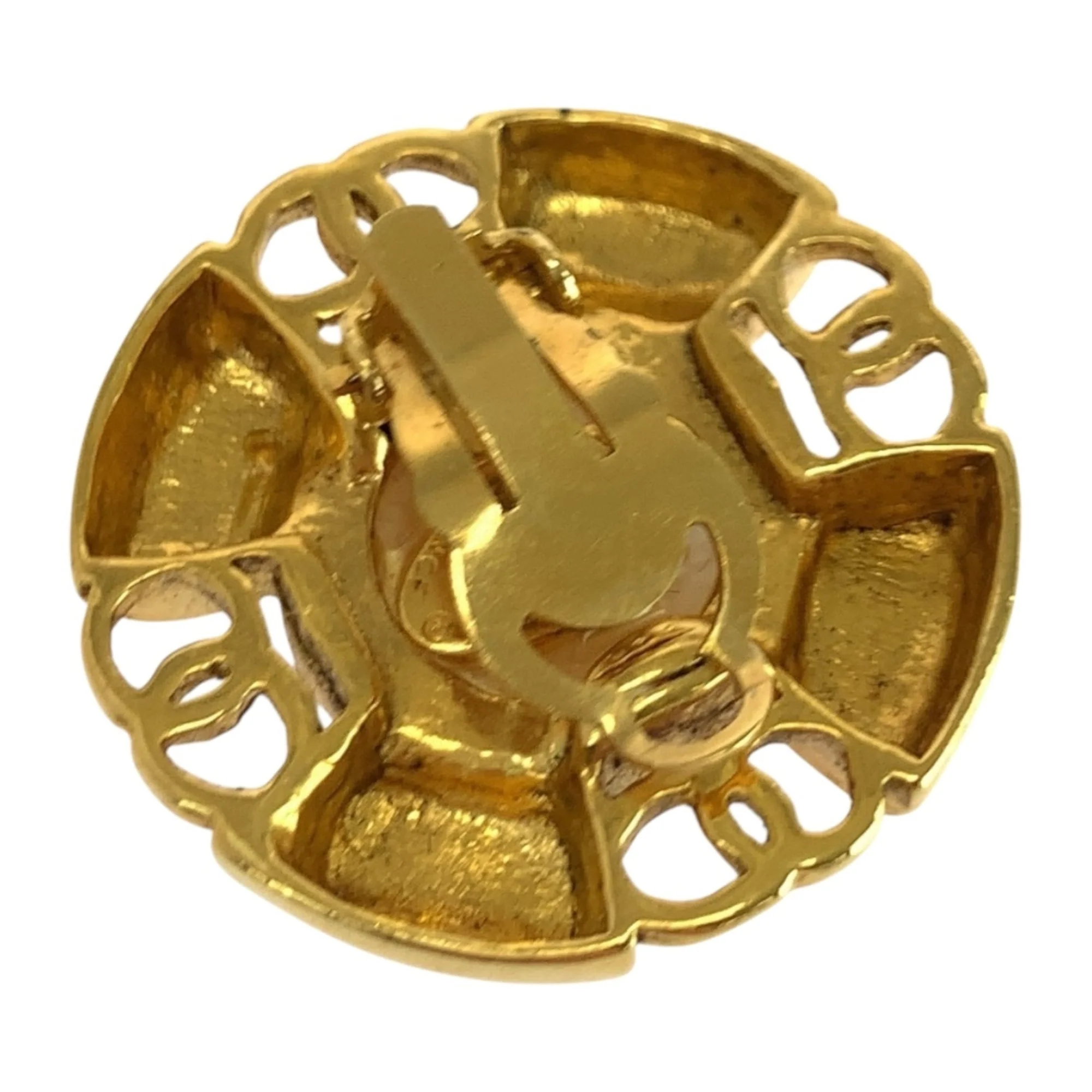 CC Logo Clip-On Earrings Gold-Tone Metal Gold-Tone Metal - Image 5