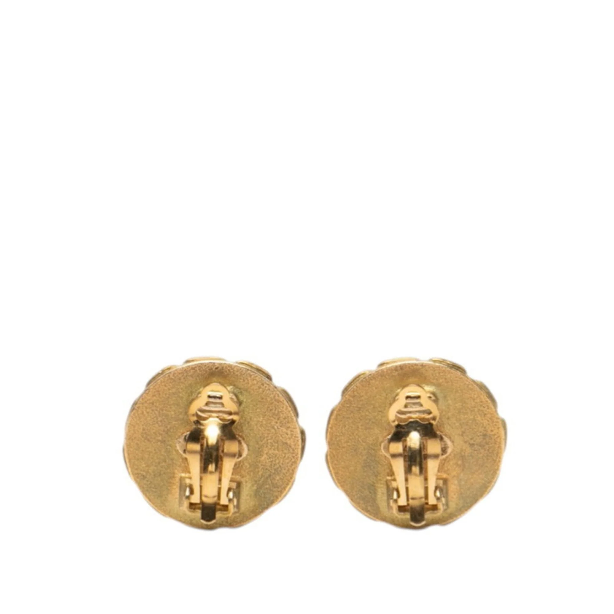 CC Logo Clip-On Earrings Gold-Tone Metal Gold-Tone Metal - Image 2