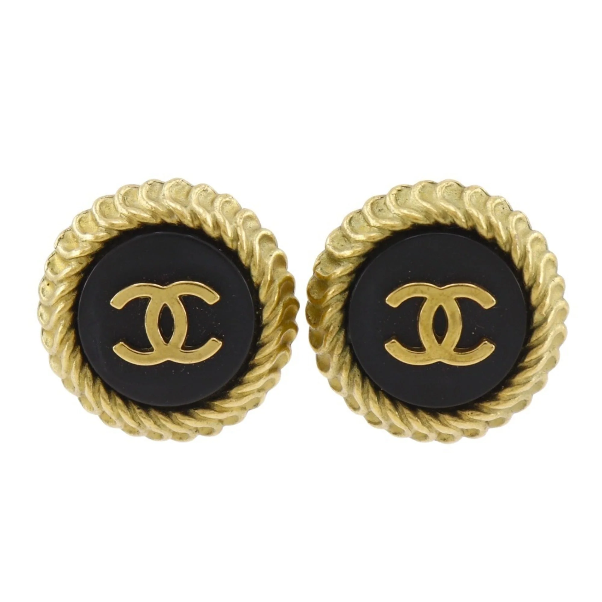 CC Logo Clip-On Earrings Metal