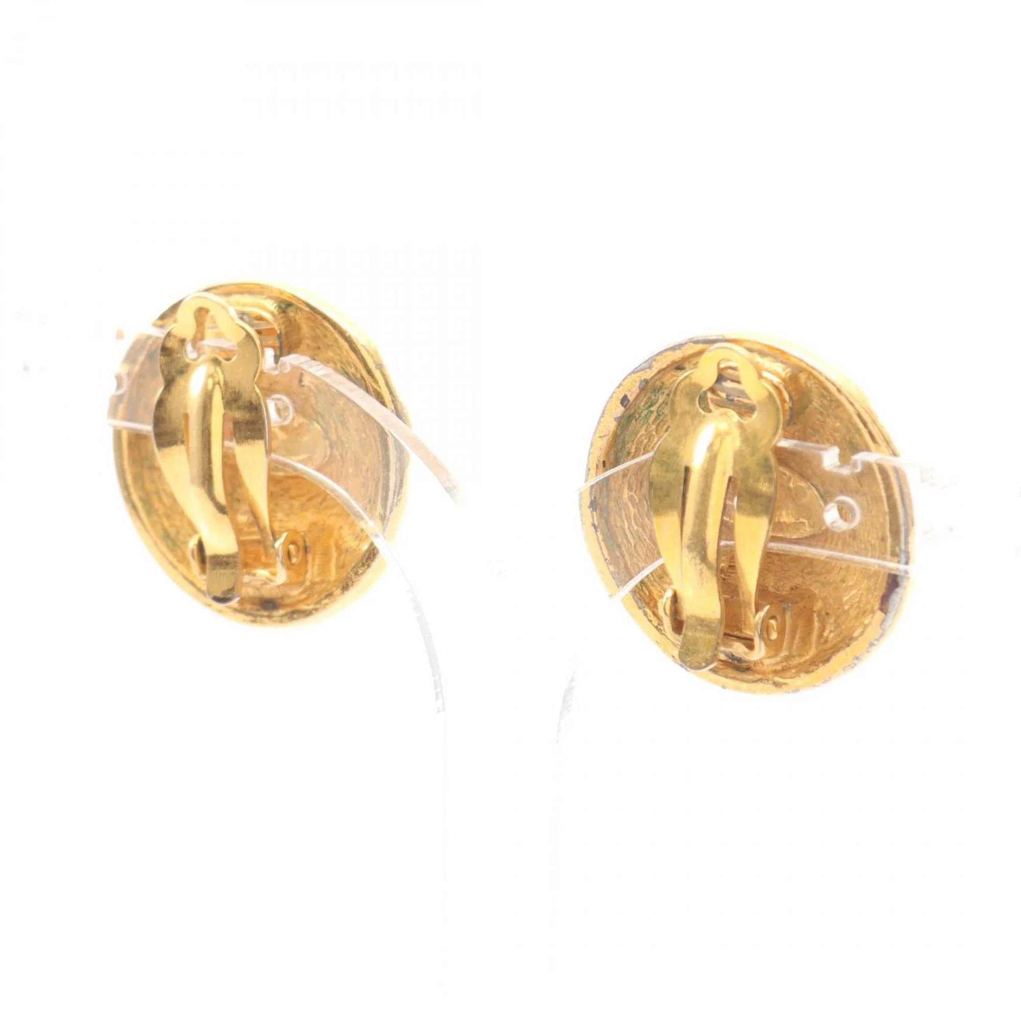CC Logo Clip-On Earrings Metal Gold-Tone Metal - Image 2