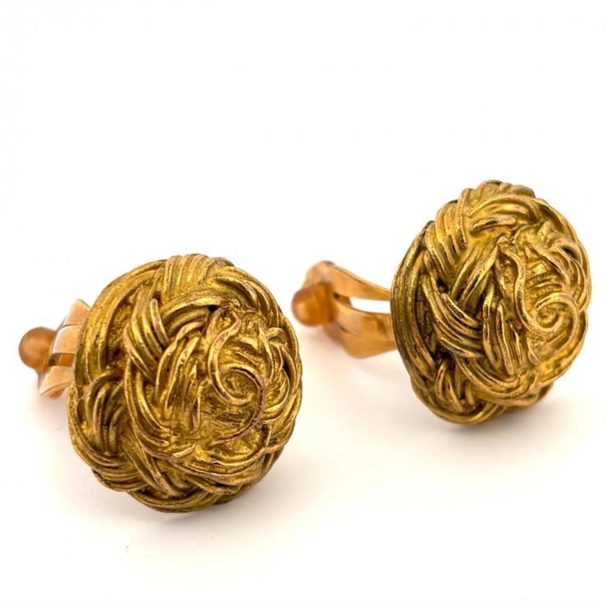 CC Logo Clip-On Earrings Metal Gold-Tone Metal - Image 5