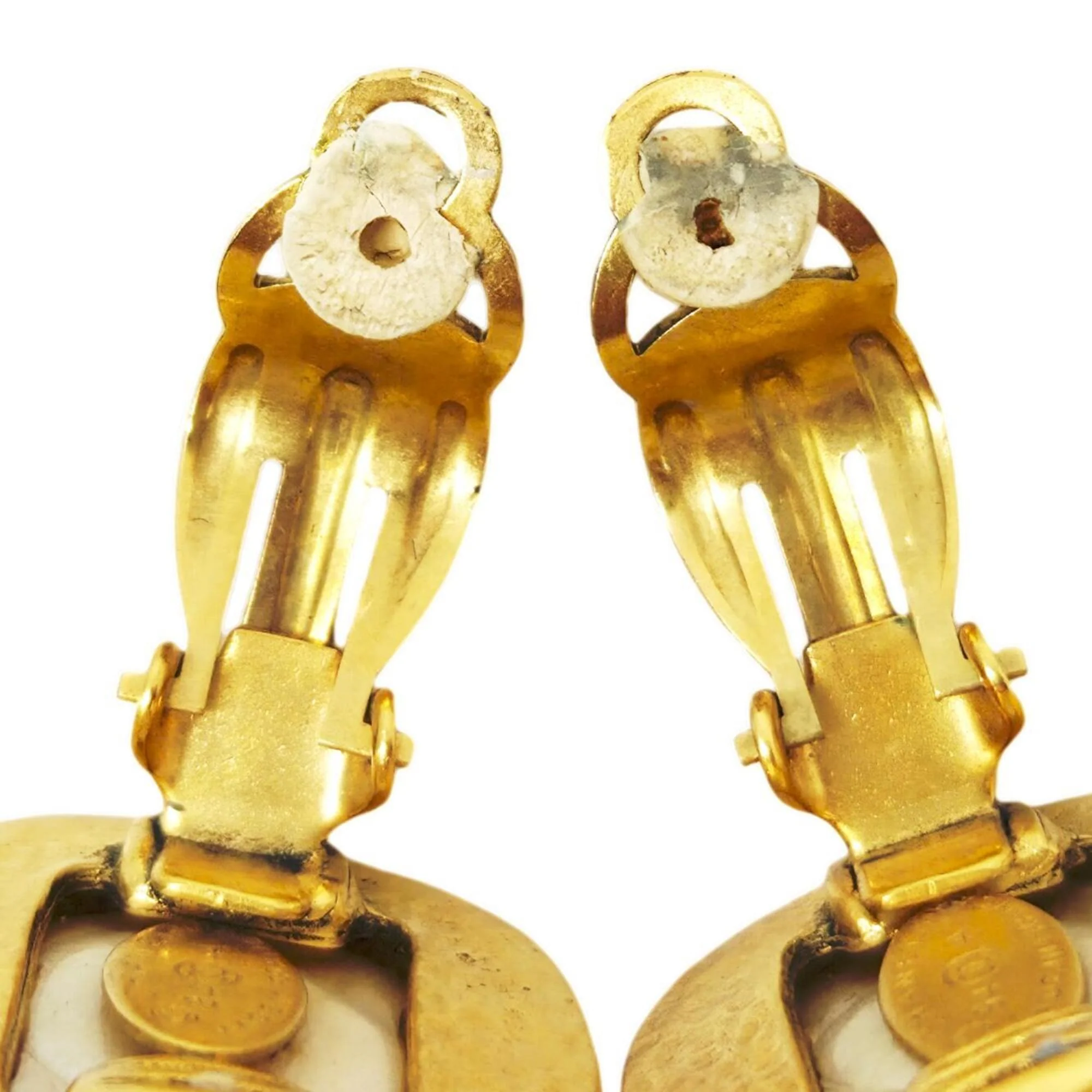 CC Logo Clip-On Earrings Metal Gold-Tone Metal - Image 6