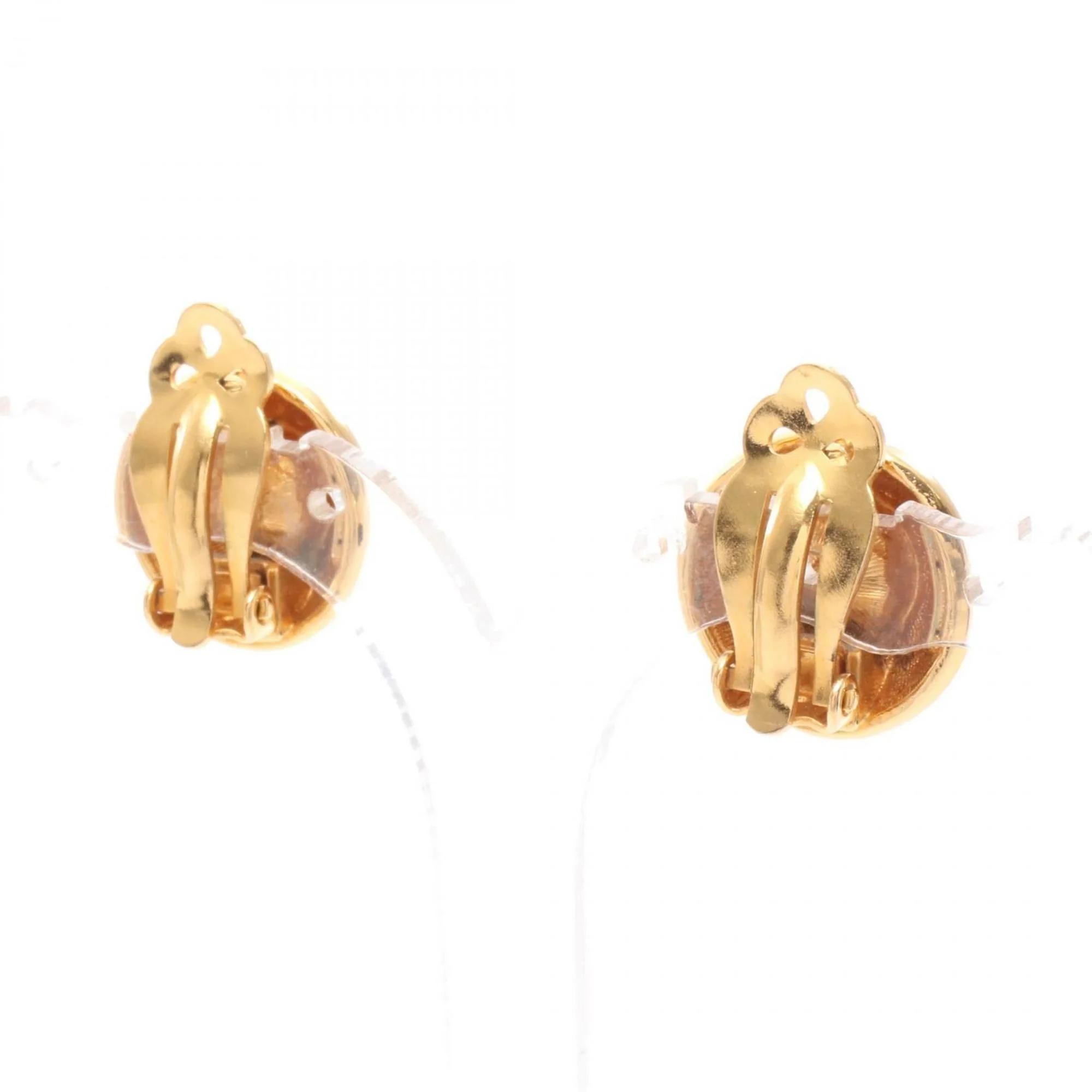 CC Logo Clip-On Earrings Metal Gold-Tone Metal - Image 2
