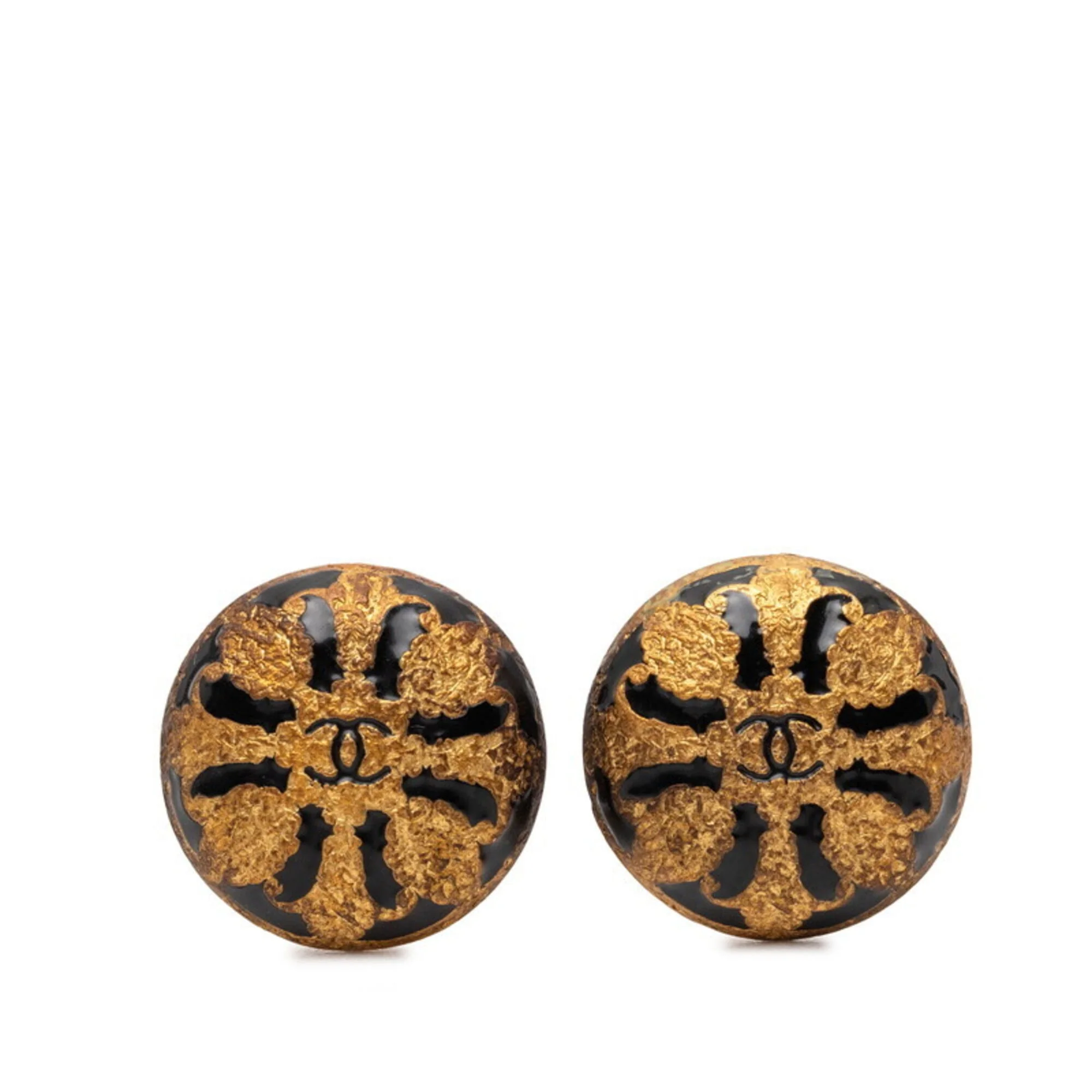 CC Logo Clip-On Earrings Metal Gold-Tone Metal