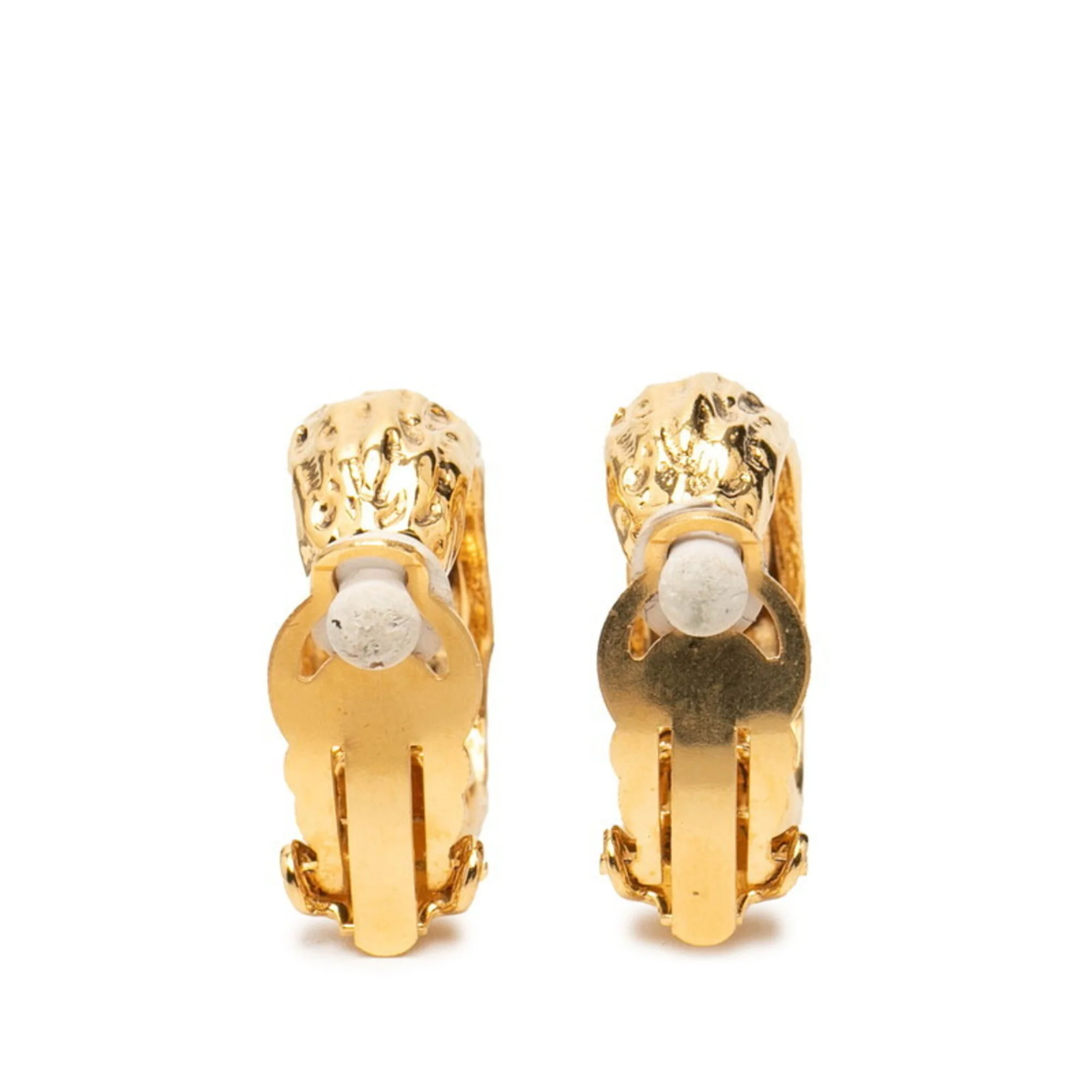 CC Logo Clip-On Earrings Metal Gold-Tone Metal - Image 2