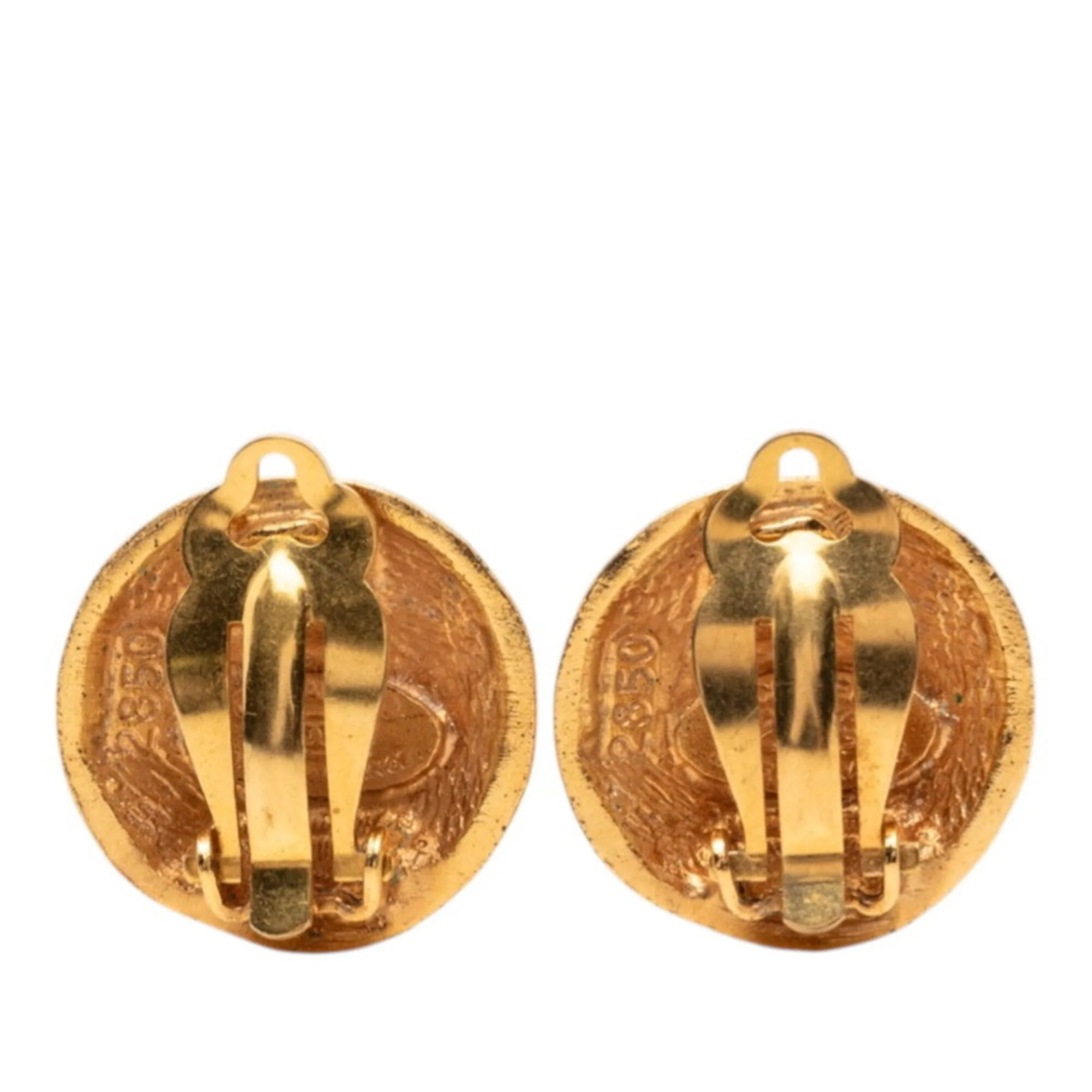 CC Logo Clip-On Earrings Metal Gold-Tone Metal - Image 2