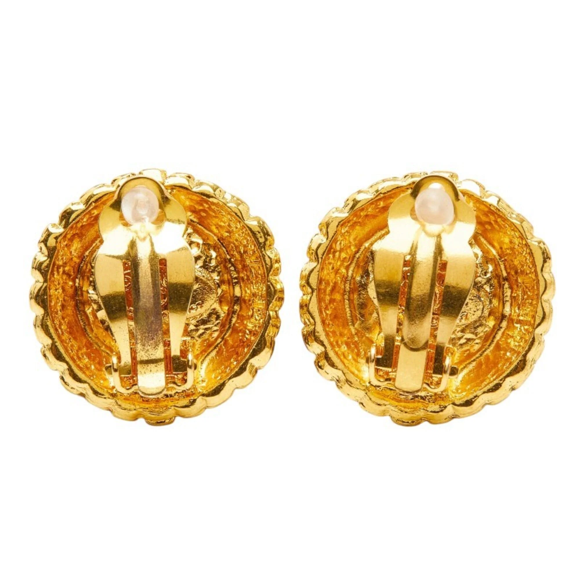 CC Logo Clip-On Earrings Metal Gold-Tone Metal - Image 2