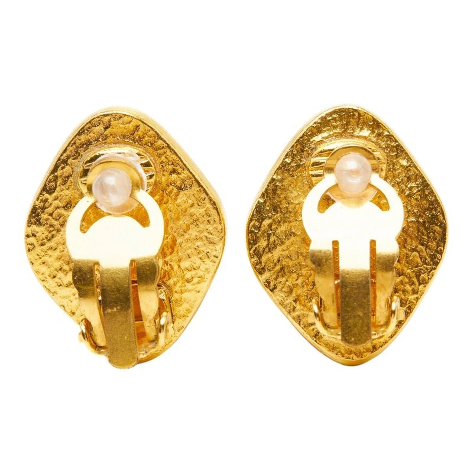 CC Logo Clip-On Earrings Metal Gold-Tone Metal - Image 2