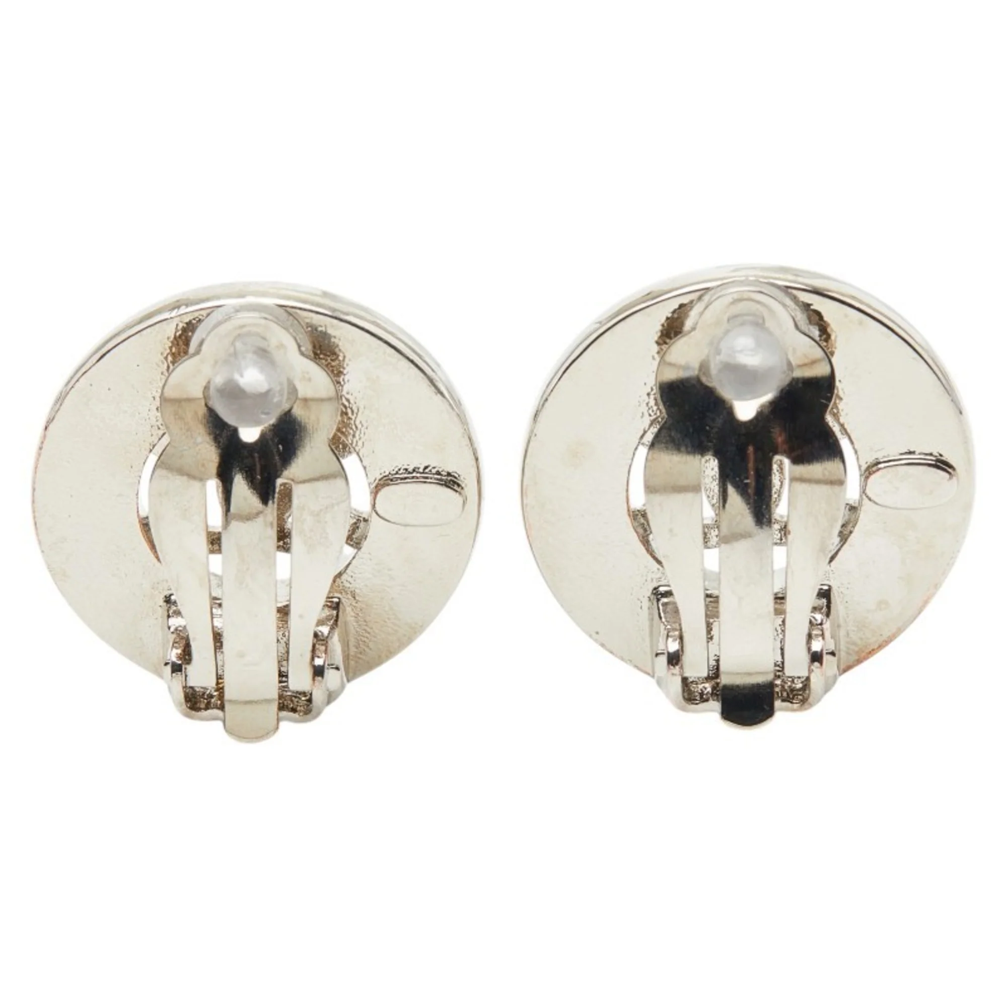 CC Logo Clip-On Earrings Silver-Tone Metal Silver-Tone Metal - Image 3