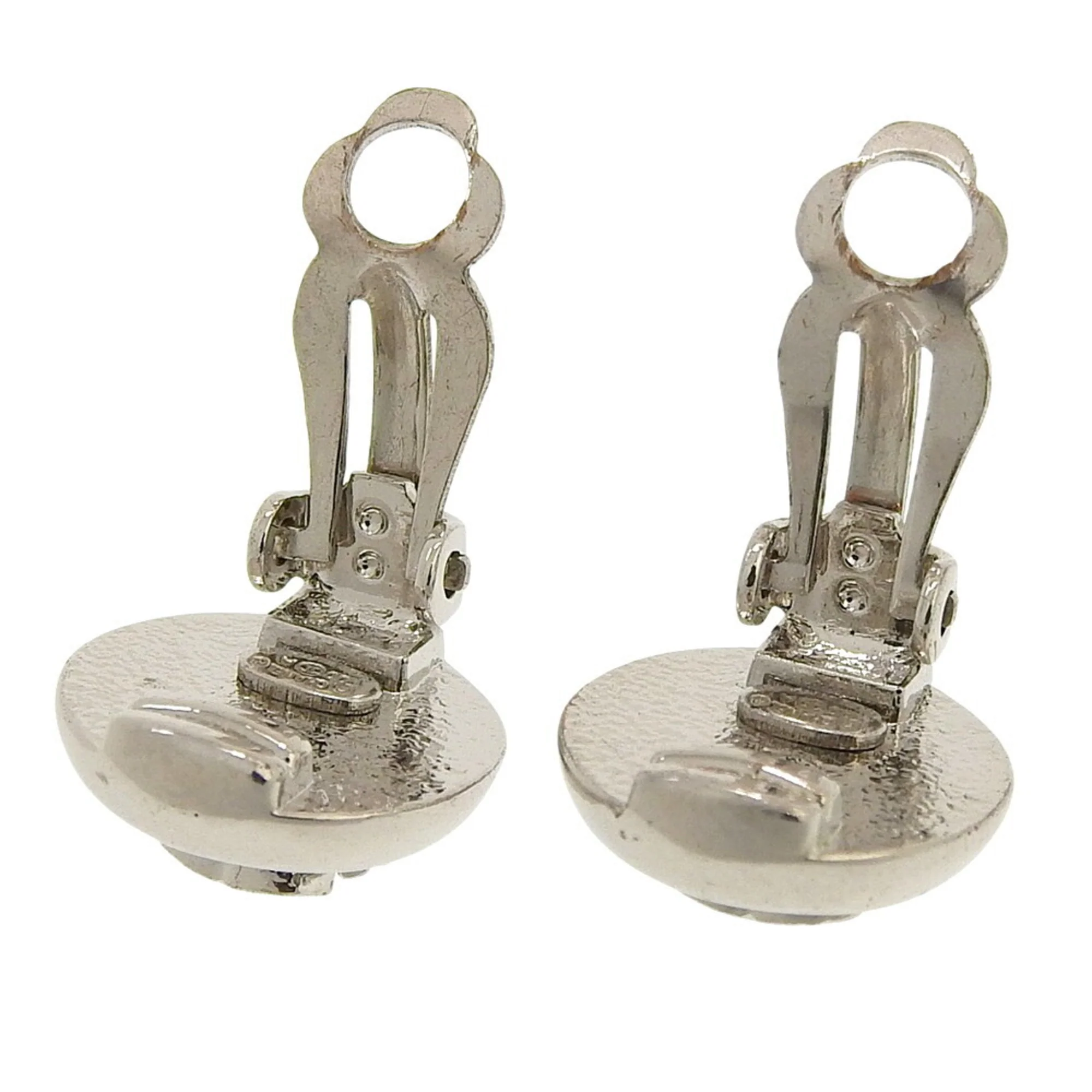 CC Logo Clip-On Earrings Silver-Tone Metal Silver-Tone Metal - Image 3