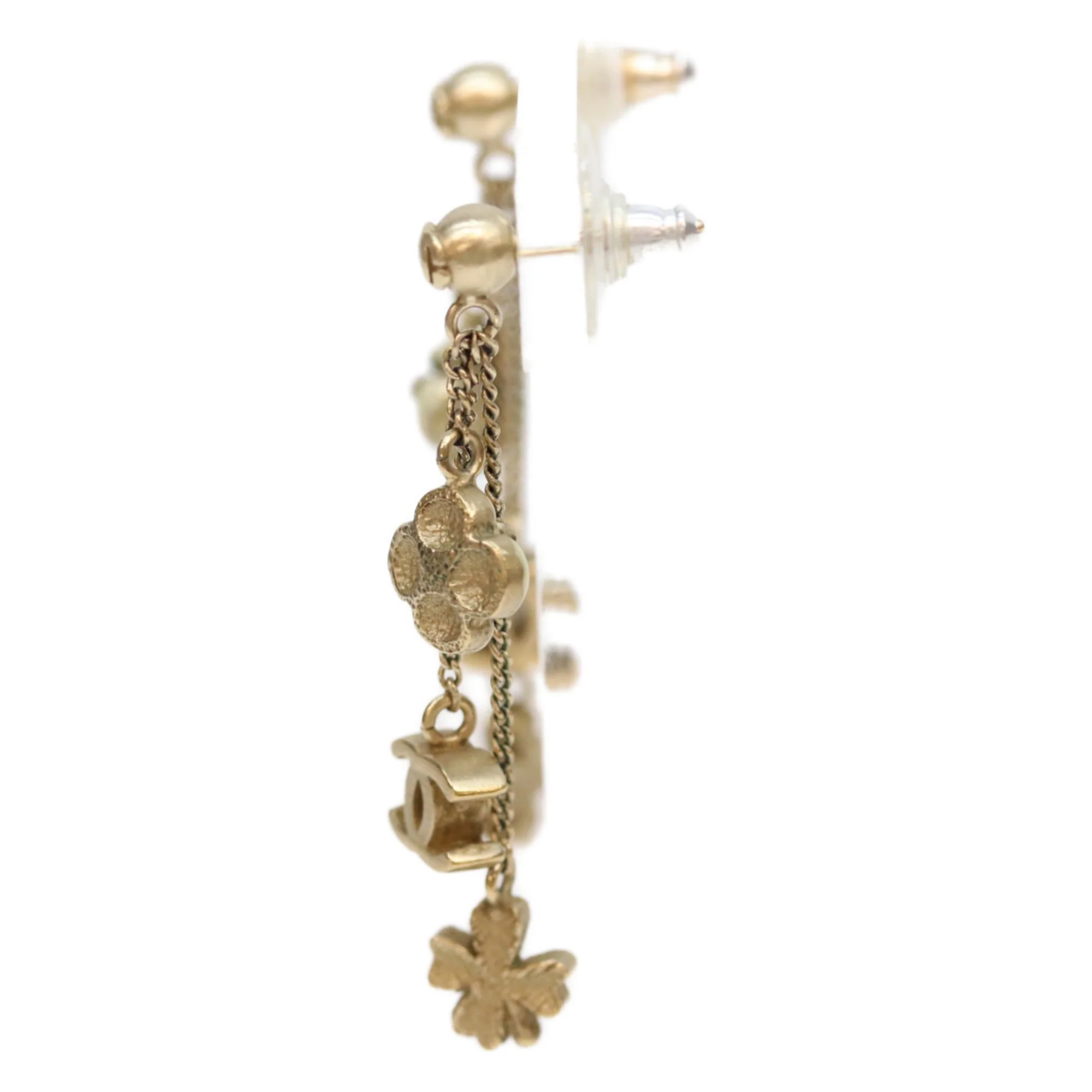 CC Logo Clover Earrings Gold-Tone Metal Gold-Tone Metal - Image 2