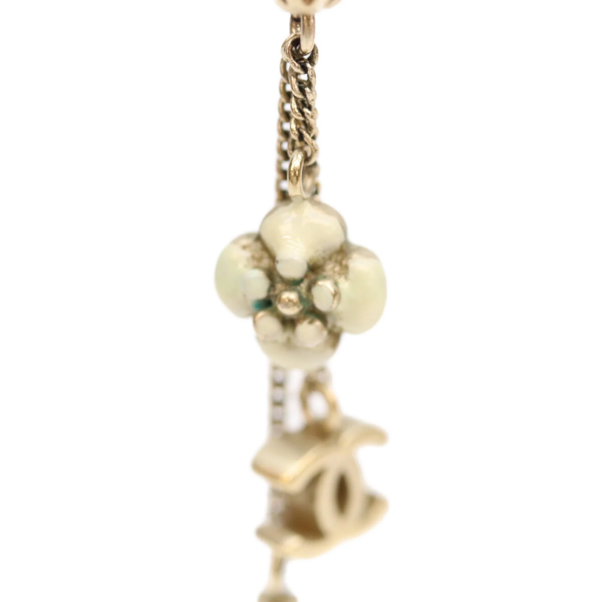 CC Logo Clover Earrings Gold-Tone Metal Gold-Tone Metal - Image 5