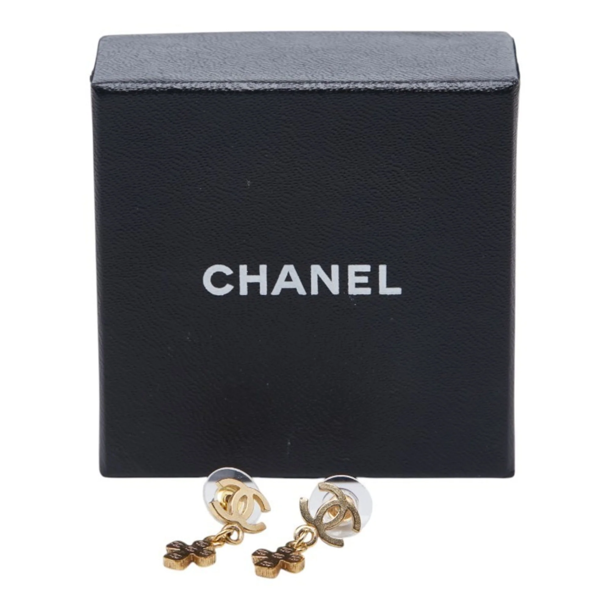 CC Logo Cross Earrings Metal Gold-Tone Metal - Image 4