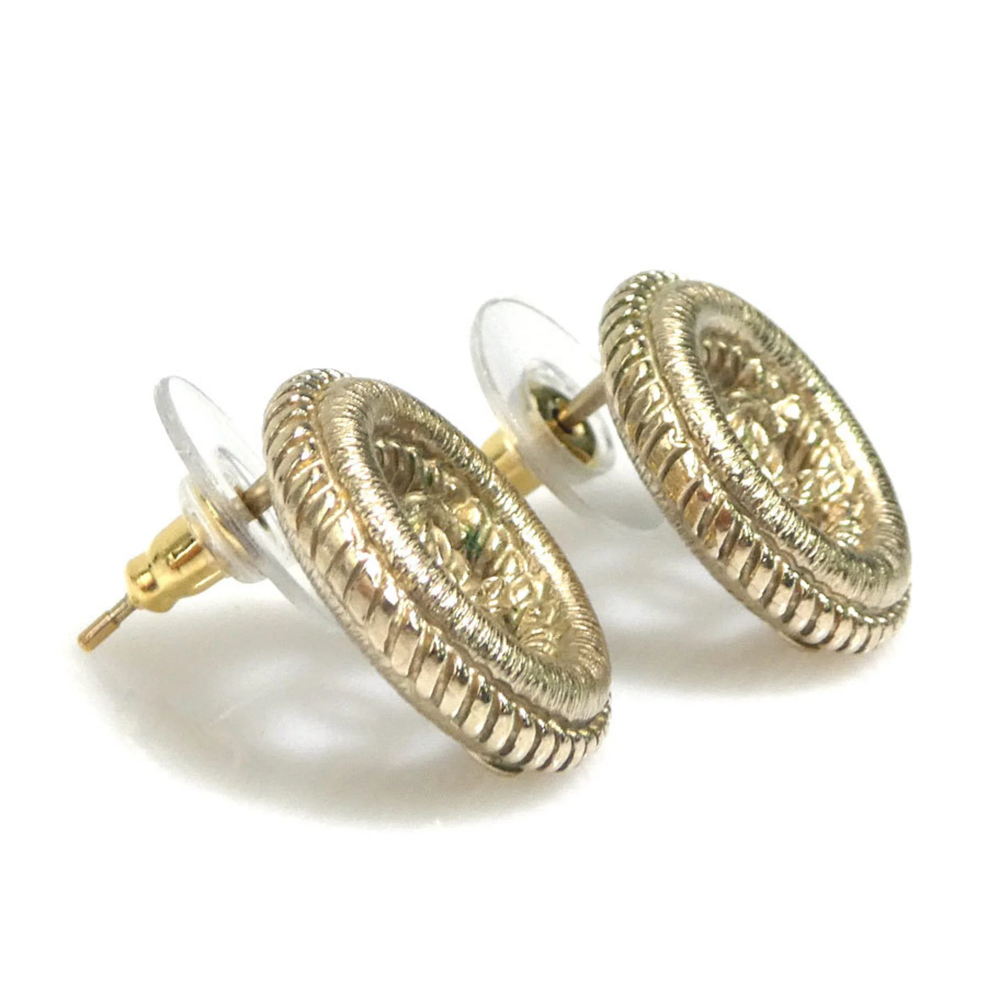 CC Logo Earrings Gold-Tone Metal Gold-Tone Metal - Image 3