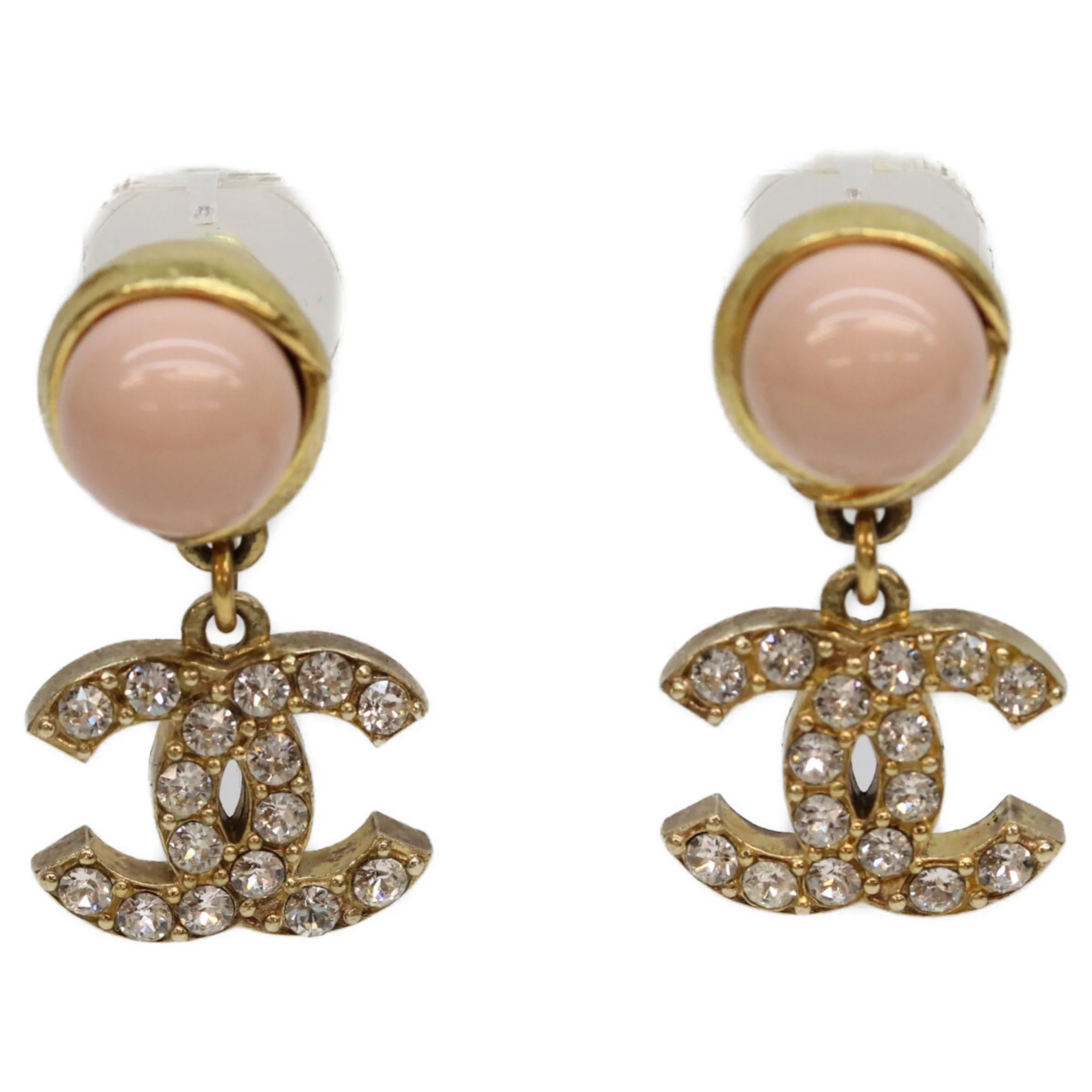 CC Logo Earrings Gold-Tone Metal Gold-Tone Metal