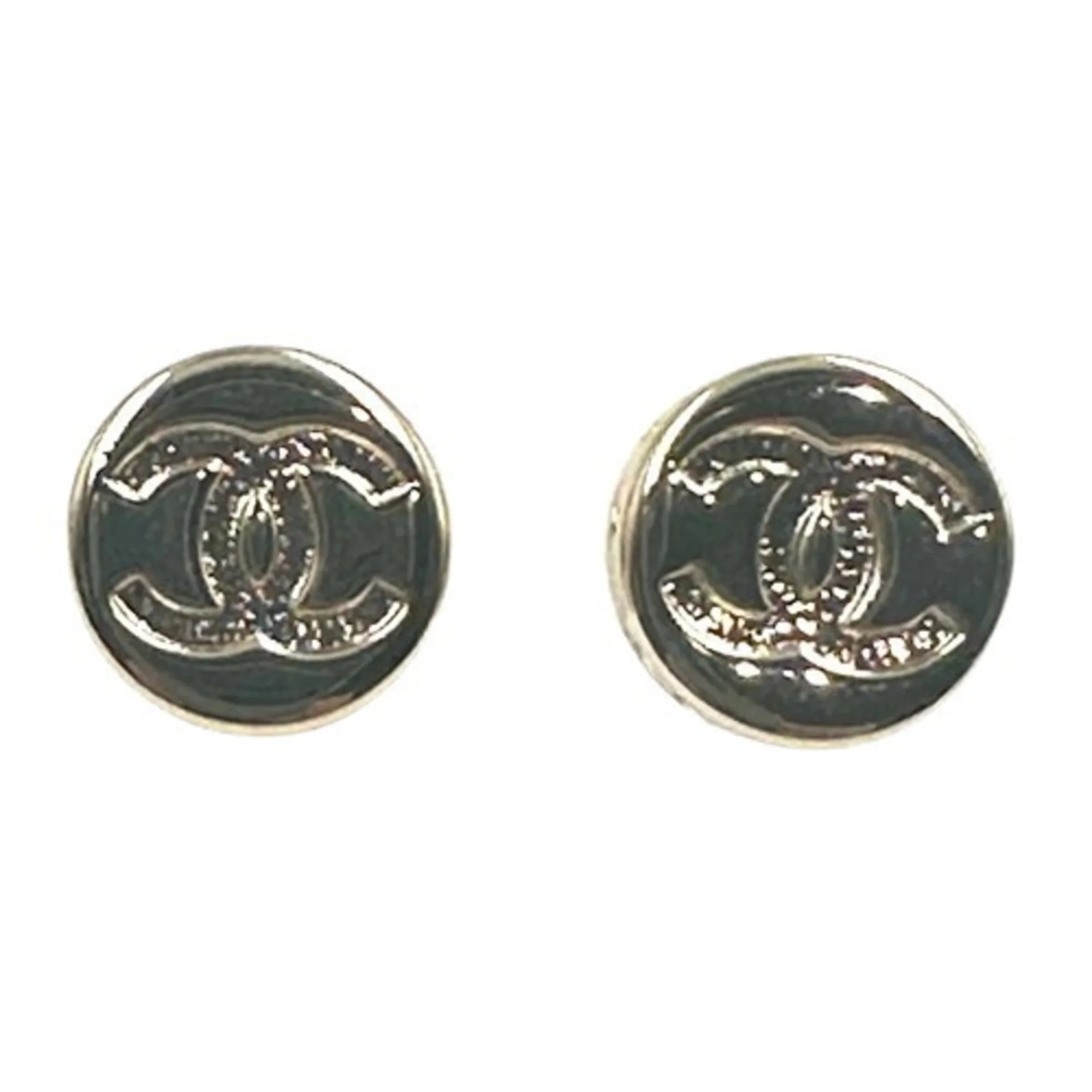 CC Logo Earrings Gold-Tone Metal Gold-Tone Metal