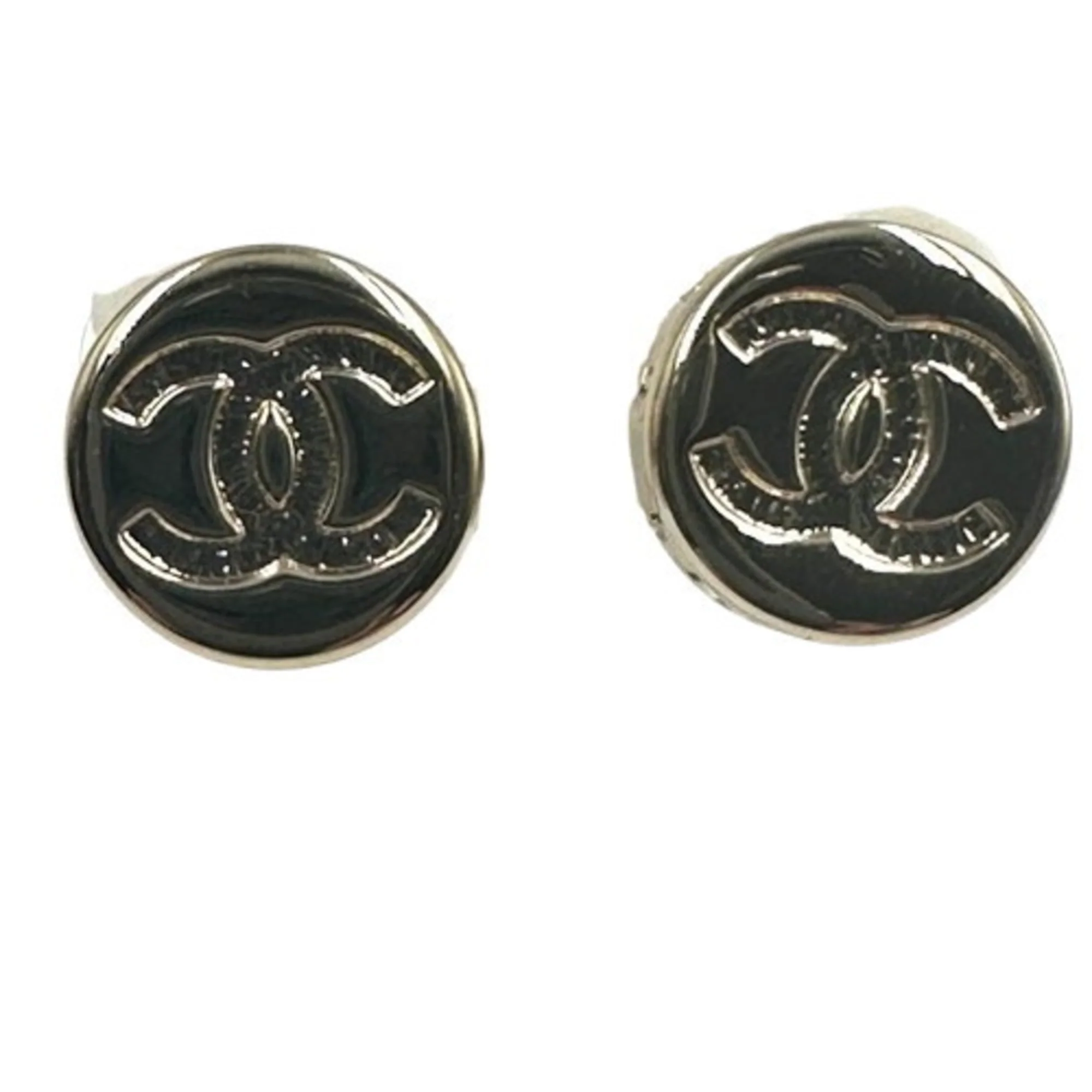 CC Logo Earrings Gold-Tone Metal Gold-Tone Metal - Image 3