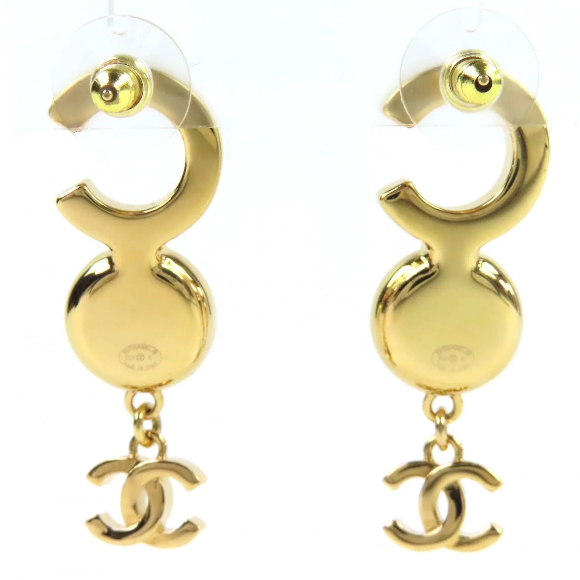 CC Logo Earrings Gold-Tone Metal Gold-Tone Metal - Image 4