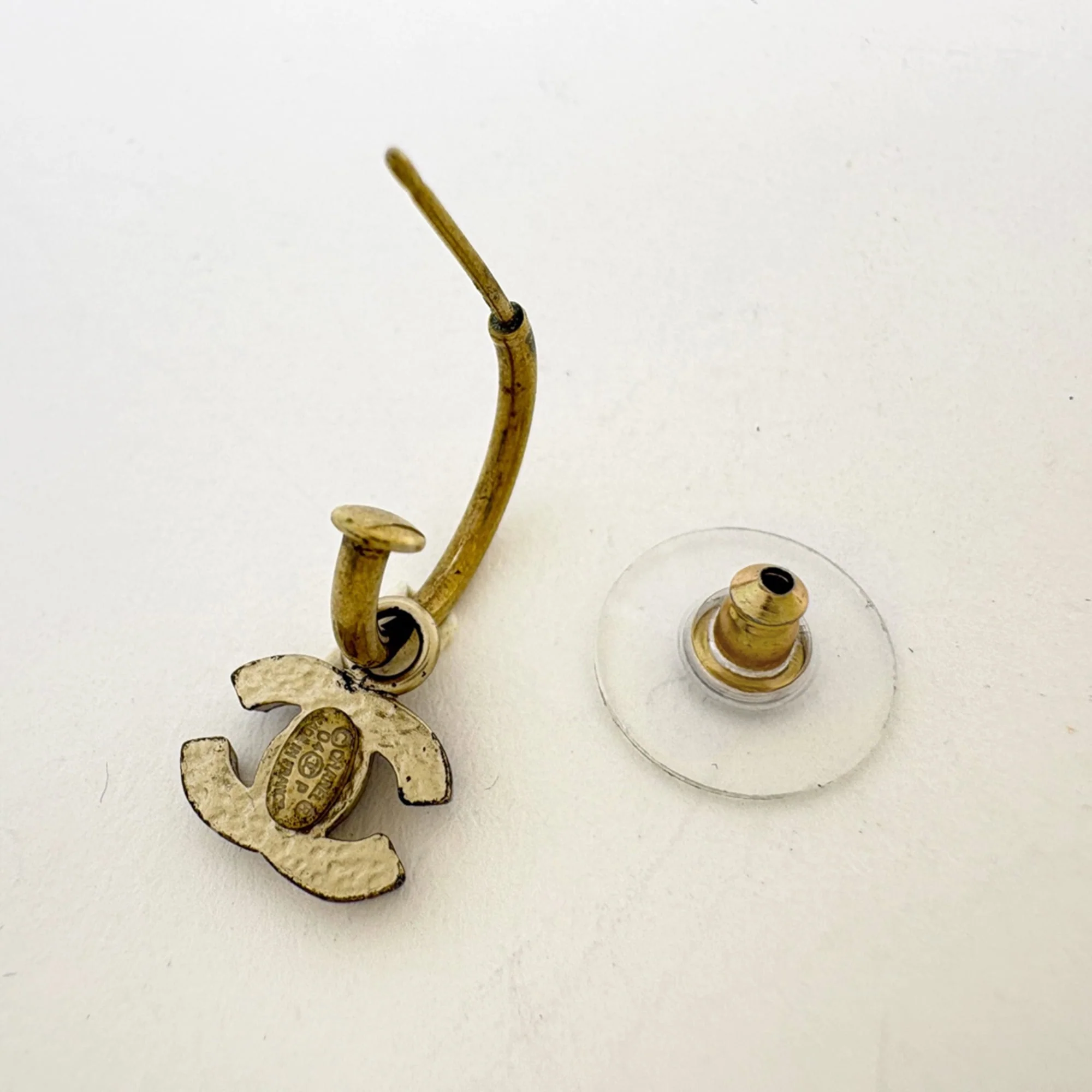 CC Logo Earrings Gold-Tone Metal Gold-Tone Metal - Image 3