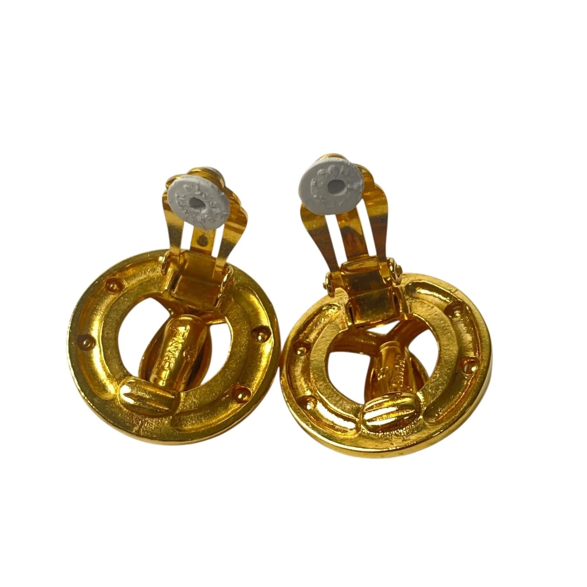 CC Logo Earrings Metal Gold-Tone Metal - Image 4