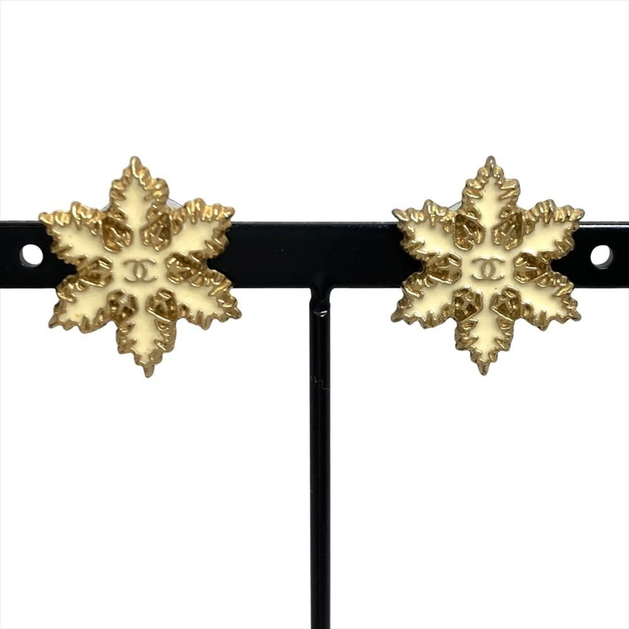 CC Logo Earrings Metal Gold-Tone Metal