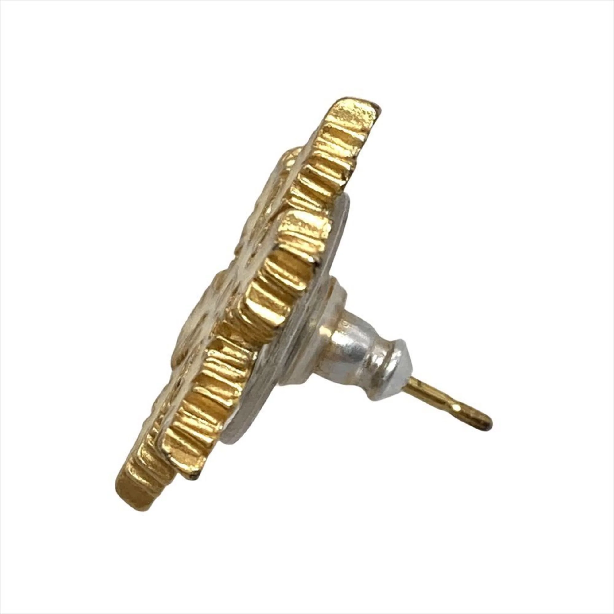 CC Logo Earrings Metal Gold-Tone Metal - Image 4