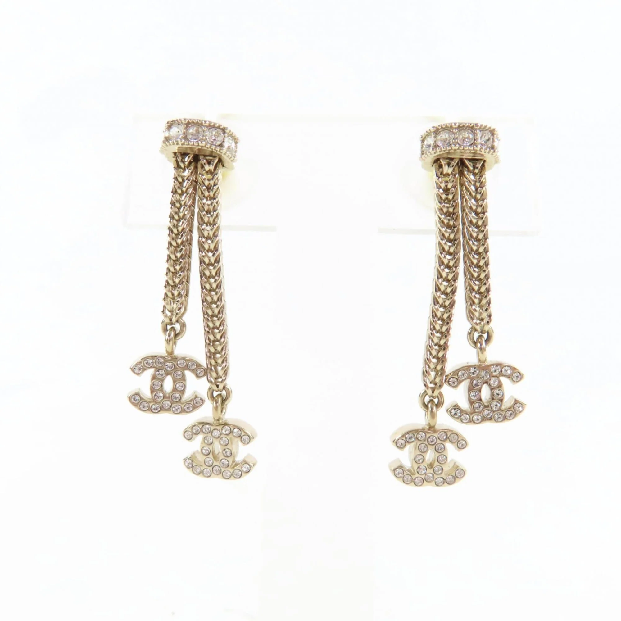 CC Logo Earrings Metal Gold-Tone Metal