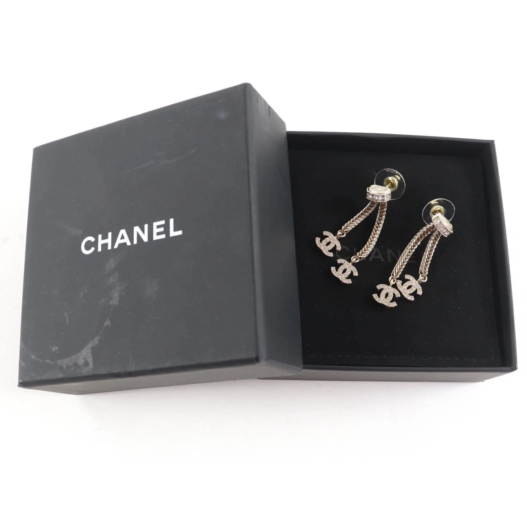 CC Logo Earrings Metal Gold-Tone Metal - Image 2